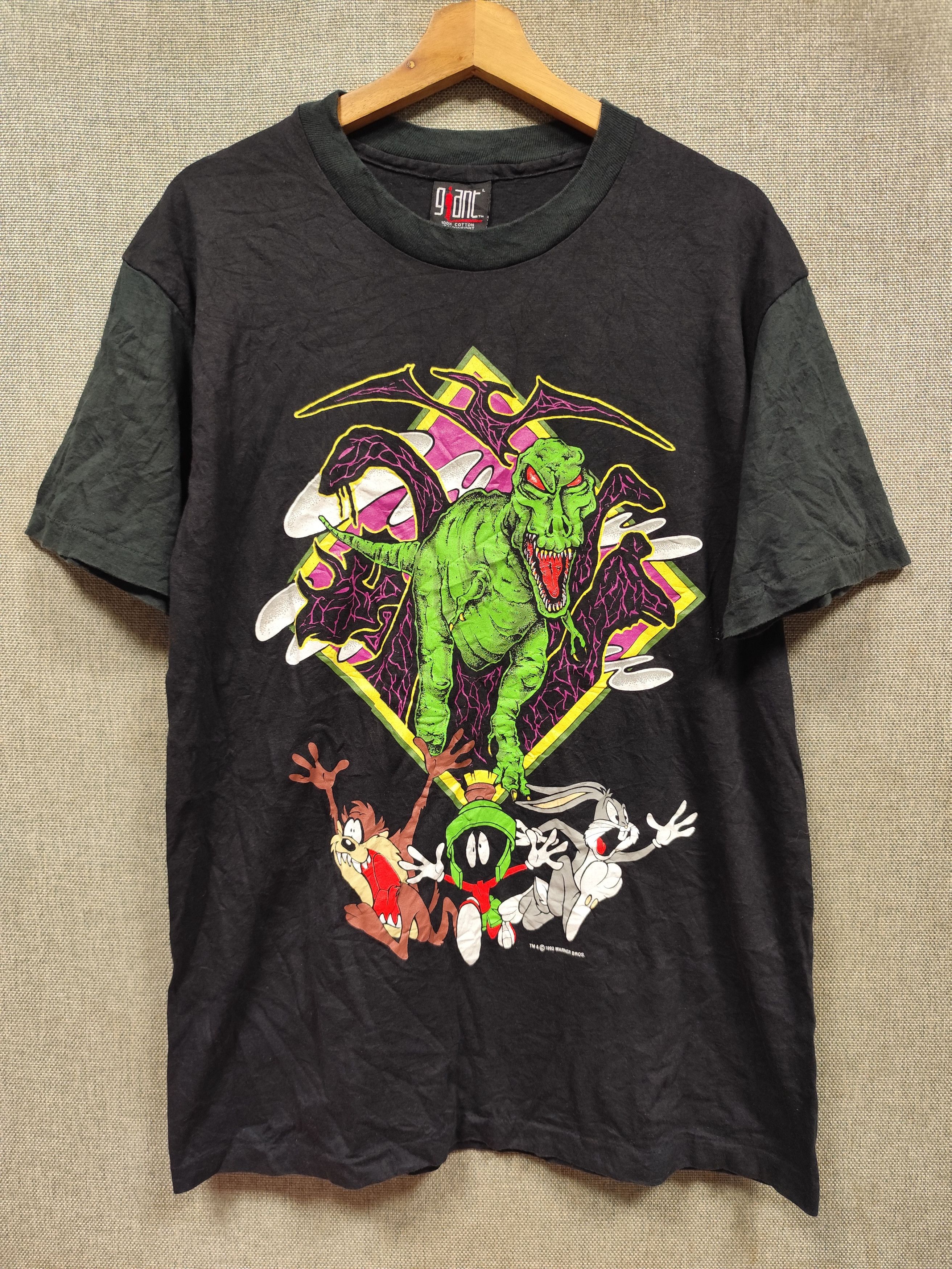 Giant Vintage 1993 t shirt jurassic park x looney tunes Size US M / EU 48-50 / 2 - 1 Thumbnail
