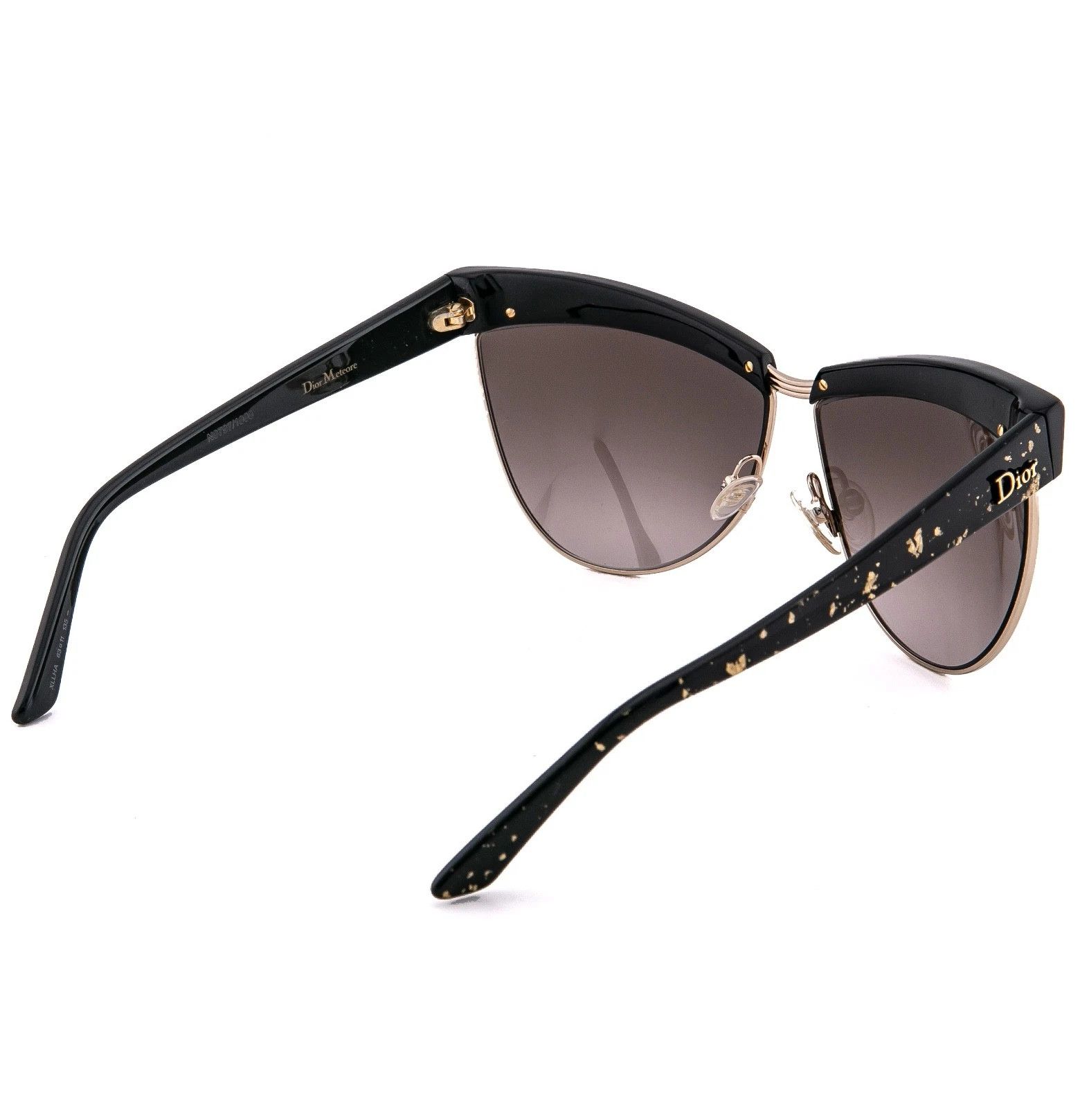 Christian Dior Monsieur CHRISTIAN DIOR METEORE Black 24K Gold Leaf Sunglasses Size ONE SIZE - 3 Thumbnail