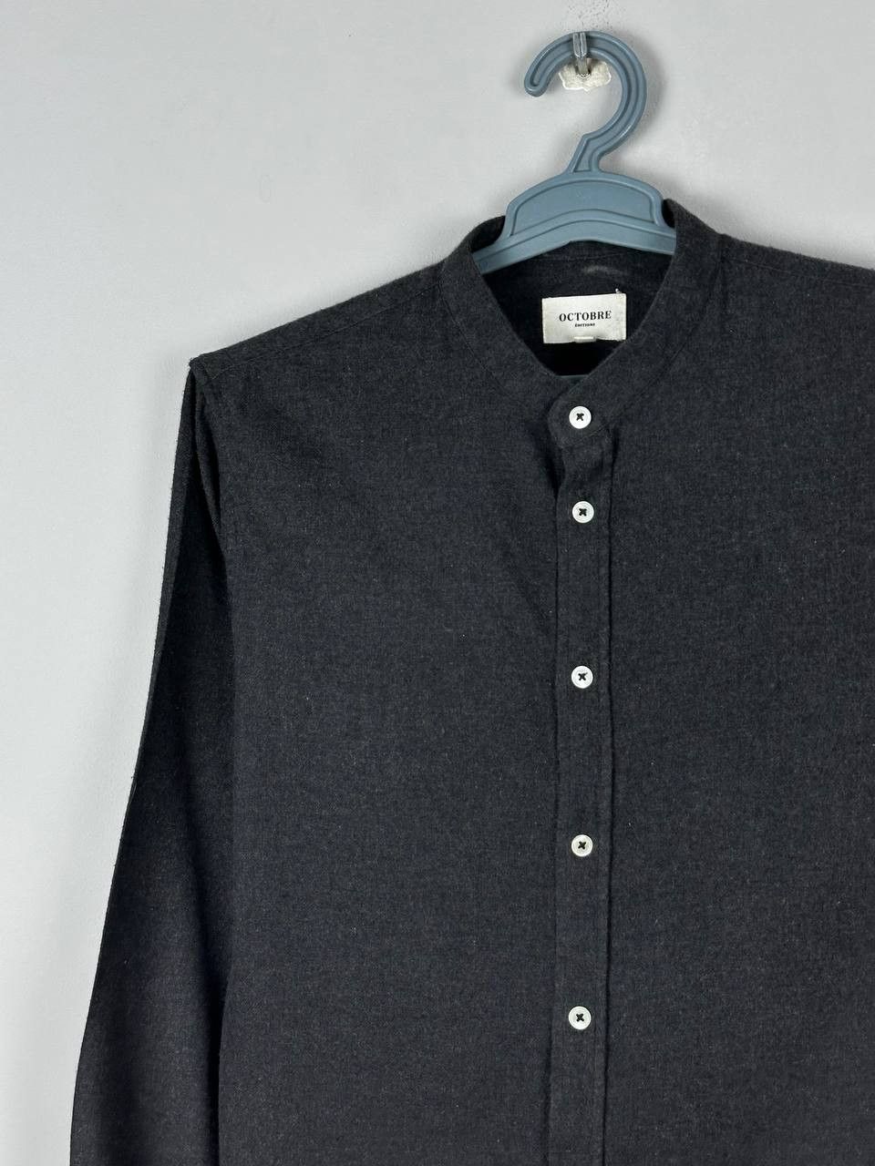 Other Octobre Editions Casual Grey Cotton Shirt Size US L / EU 52-54 / 3 - 3 Thumbnail
