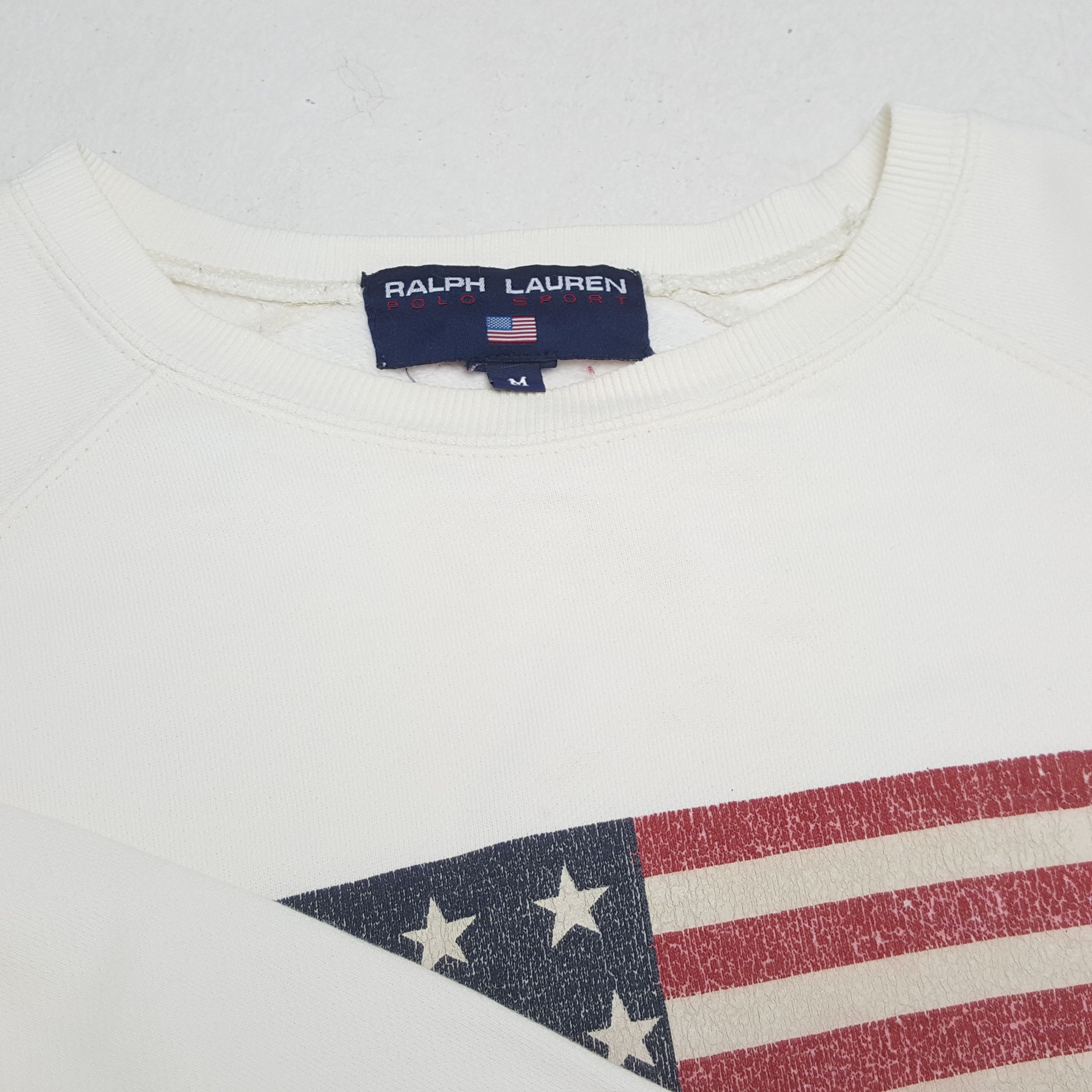Ralph Lauren × Vintage RALPH LAUREN Polo Sport Flag Design Streetwear Sweatshirt Size US L / EU 52-54 / 3 - 8 Thumbnail