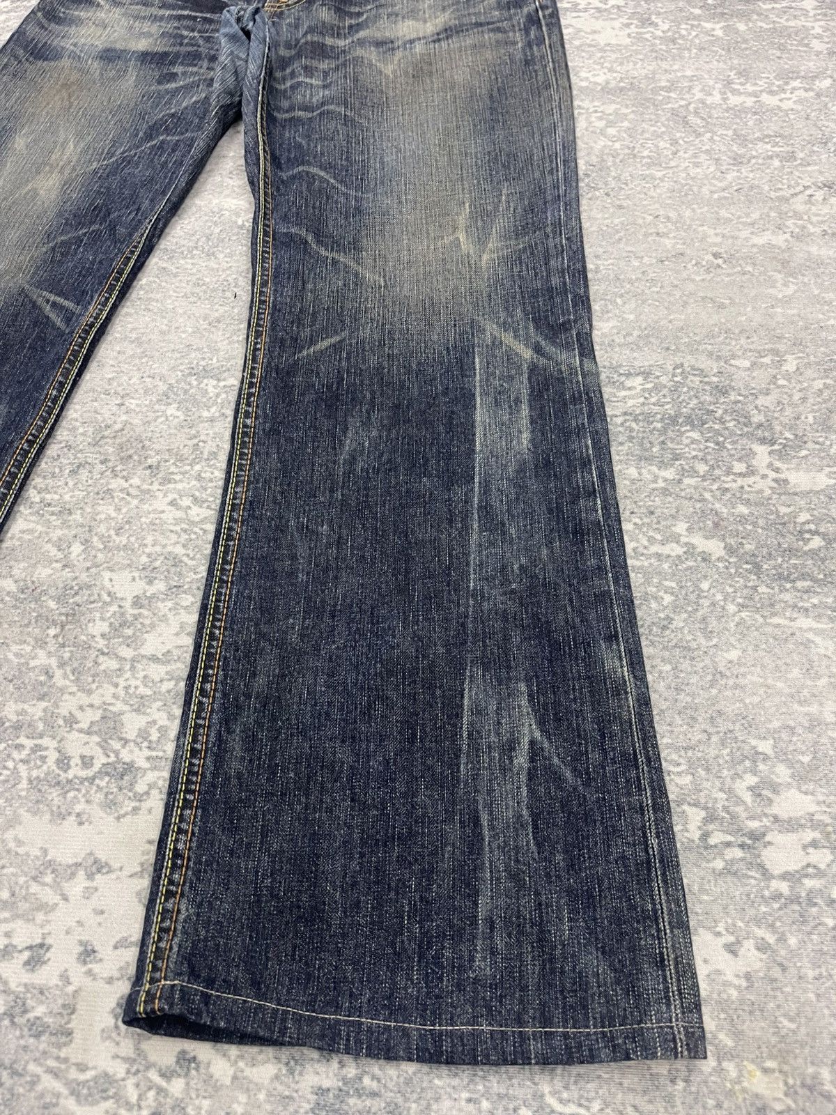 Edwin Flare Jeans Edwin 503 Blue Trip Boot Cut Low Rise Denim Size US 34 / EU 50 - 3 Thumbnail