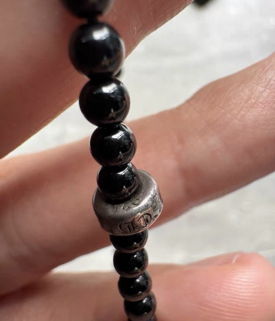 Chrome Hearts Chrome Hearts Four Silver Beads Obsidian Bracelet Size ONE SIZE - 6 Thumbnail