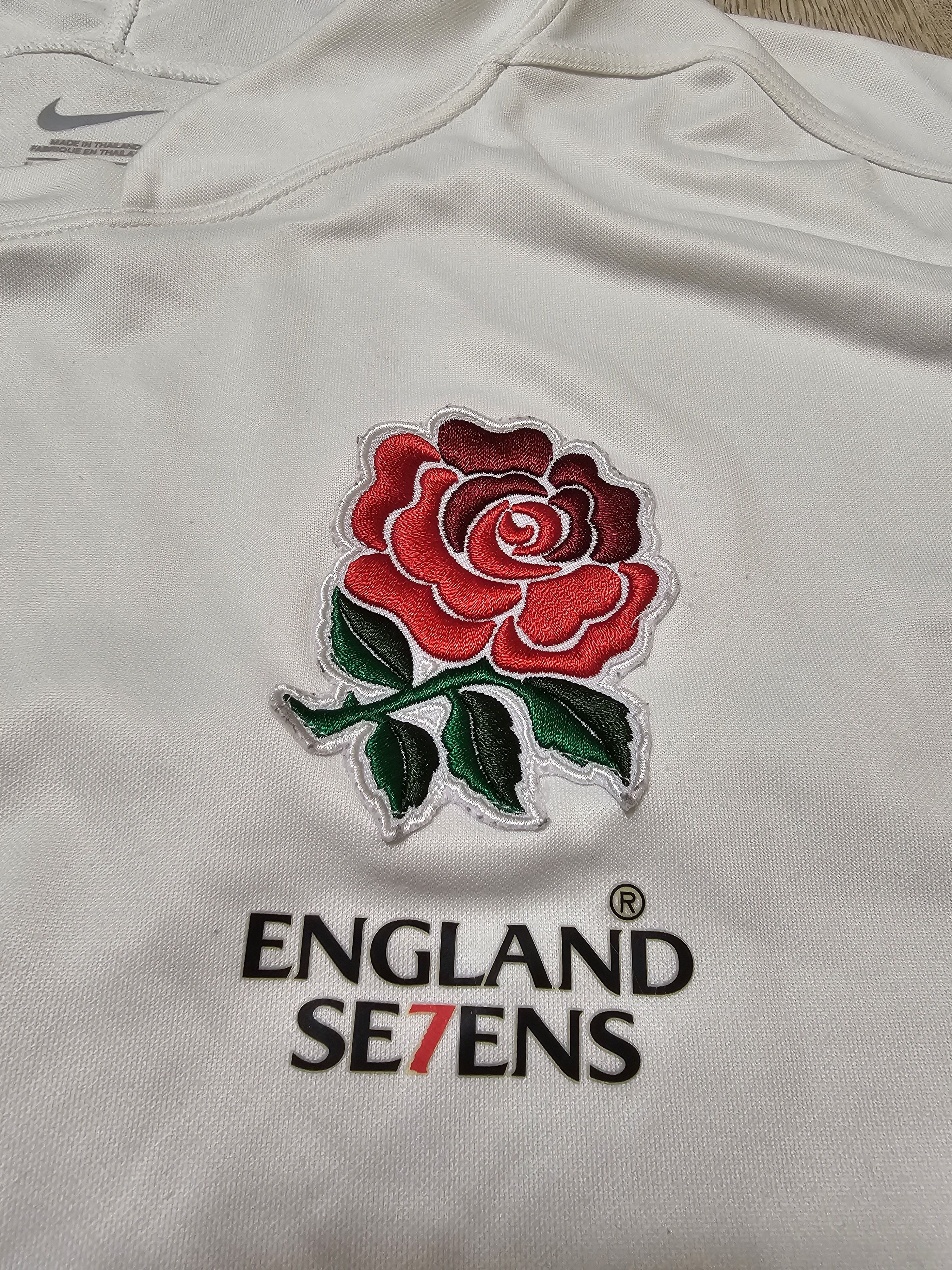 Nike ENGLAND RUGBY SEVENS 2010 RUGBY UNION SHIRT RUGBY JERSEY Size US L / EU 52-54 / 3 - 4 Thumbnail