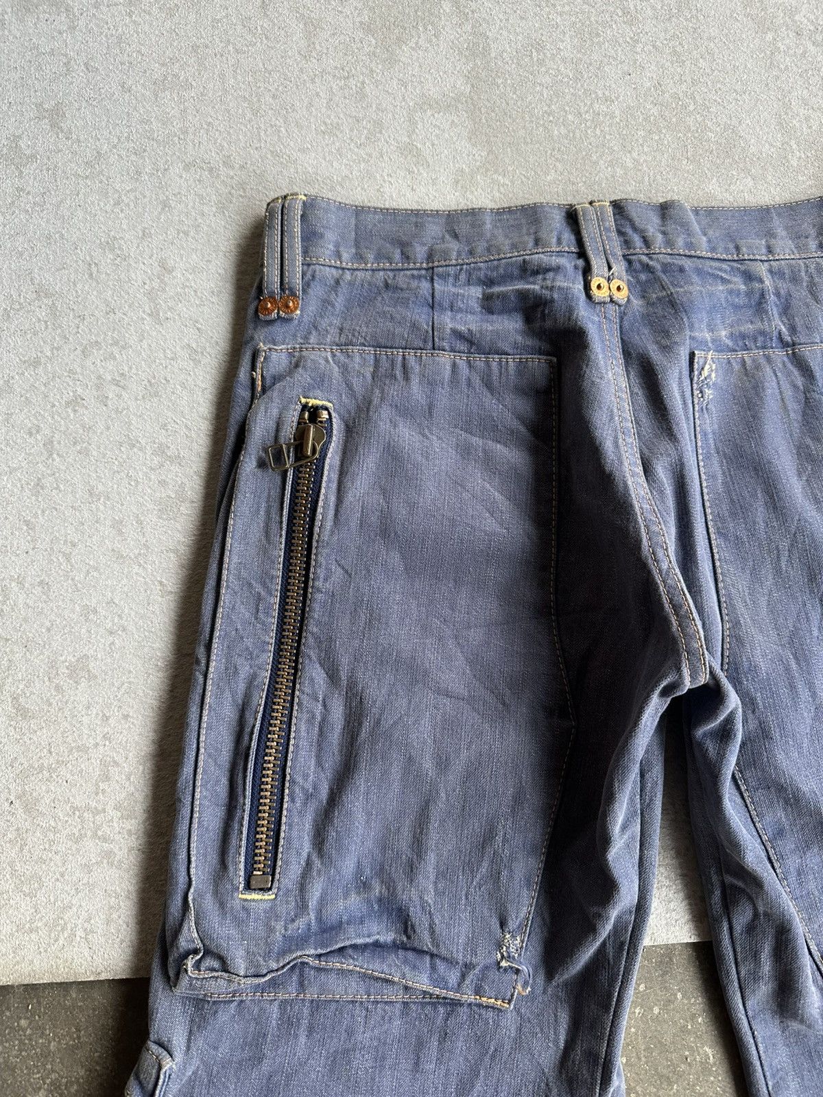 Japanese Brand SEND OFFERS 🩸 LUCY Jeans Big Pocket Denim RARE Ankle Pants Size US 30 / EU 46 - 13 Thumbnail