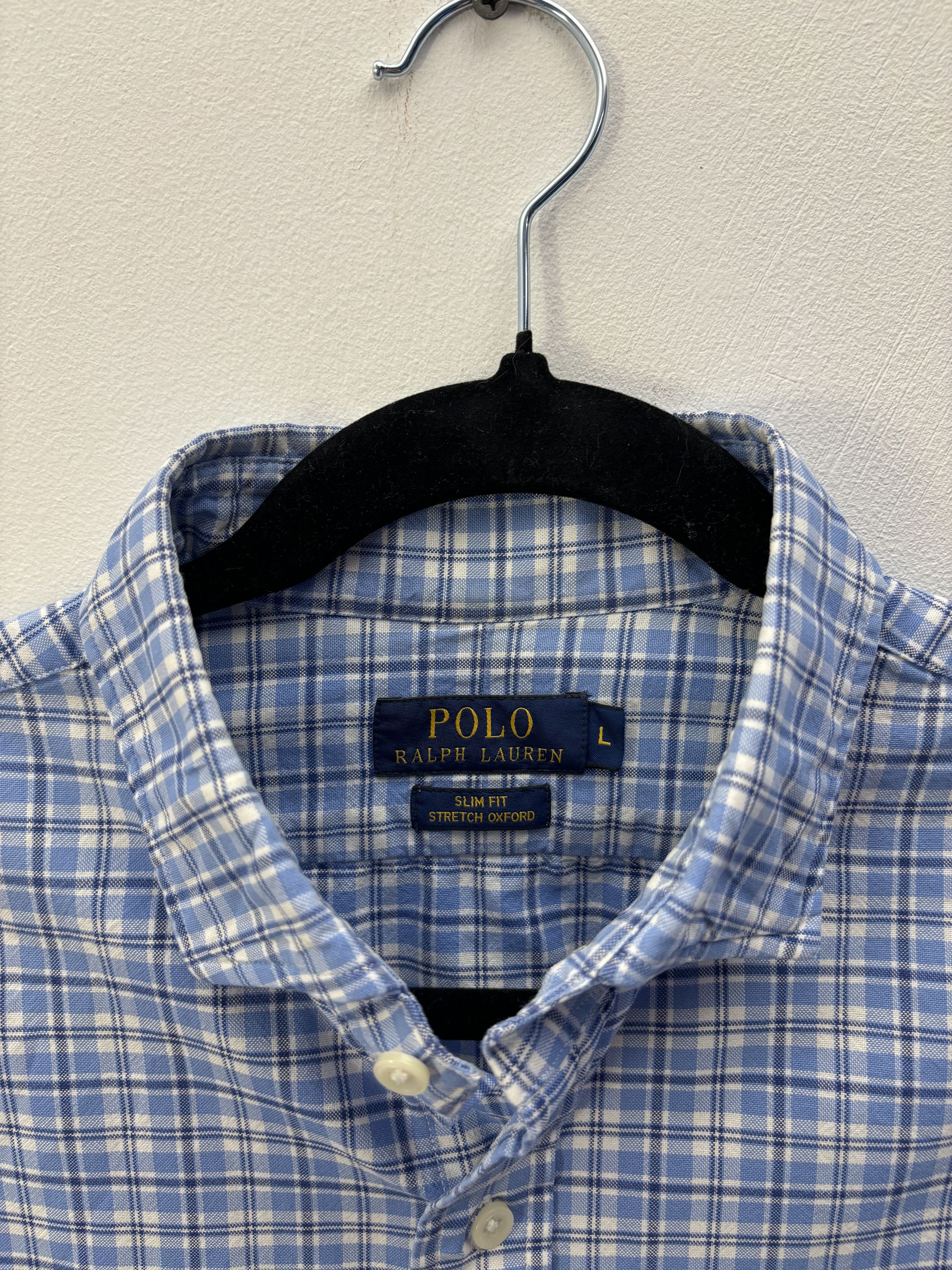 Polo Ralph Lauren × Ralph Lauren Vintage Polo Ralph Lauren Chested Blue Shirt Size US L / EU 52-54 / 3 - 6 Thumbnail