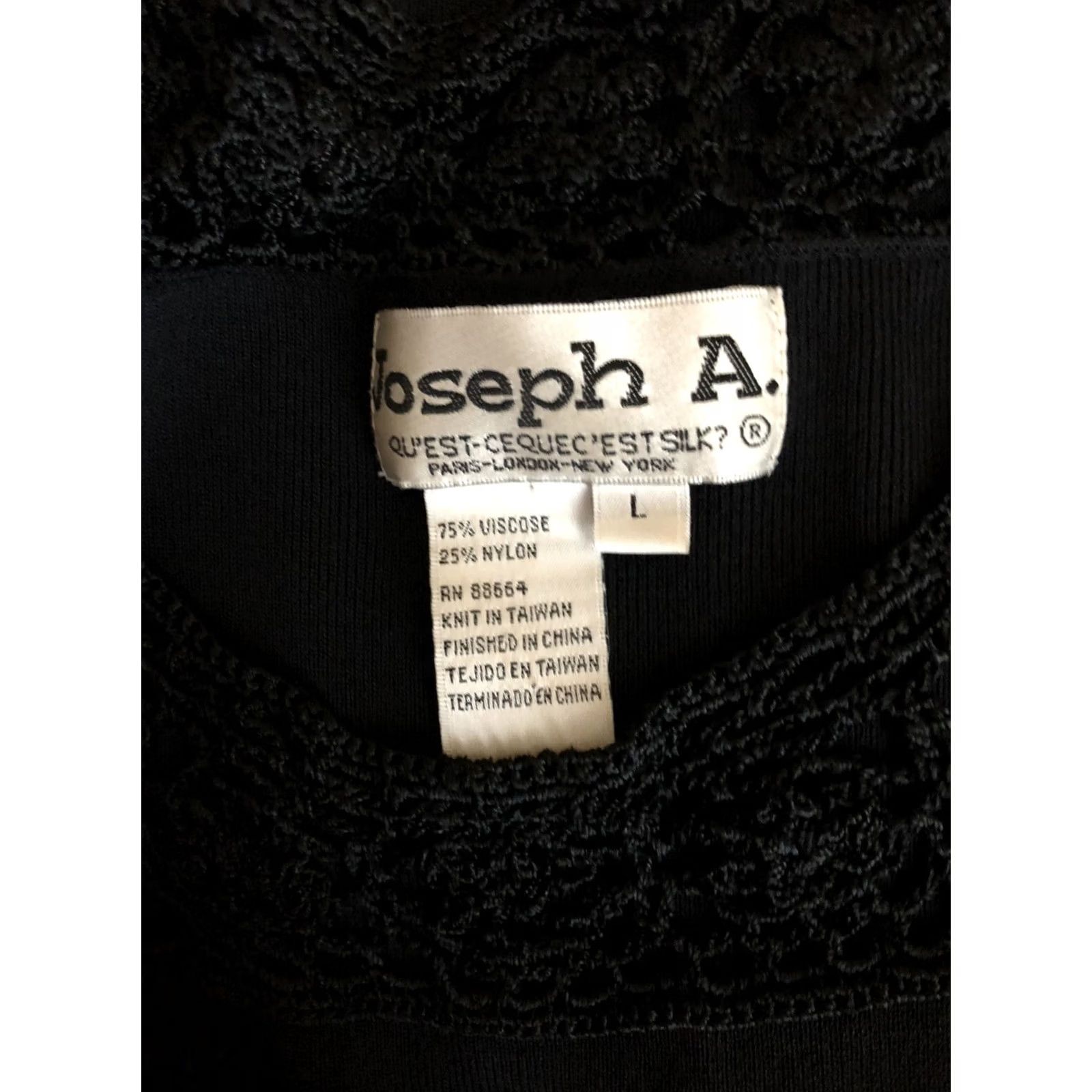 Vintage VINTAGE Joseph A Blouse Adult L Black Floral Crochet Tank whimsy Gothic Fairy 90s Y2K Womens Size L / US 10 / IT 46 - 5 Thumbnail