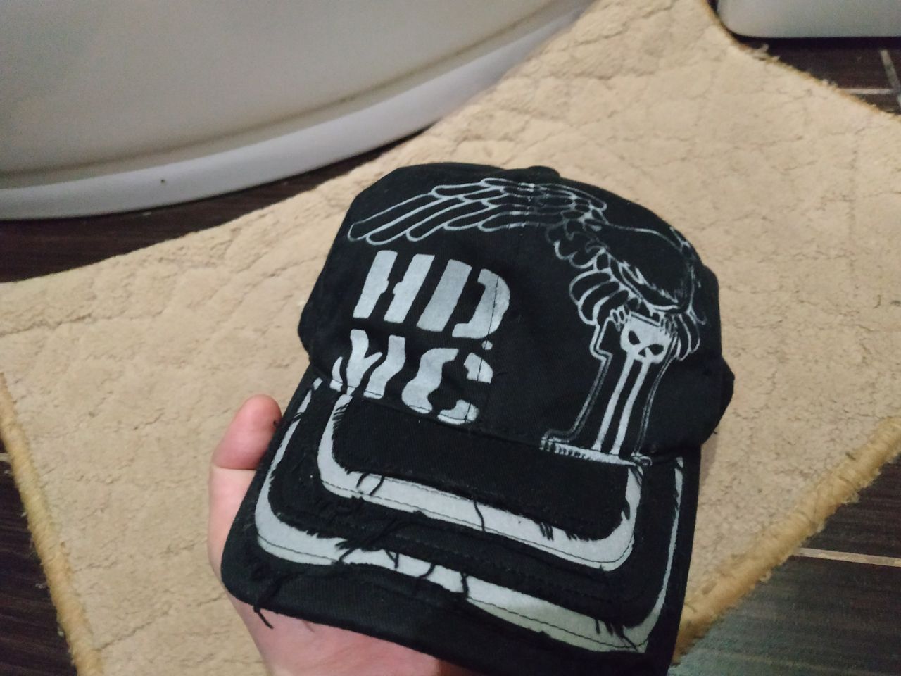 Harley Davidson Harley-Davidson HDMC Distressed Cap Biker Core Vintage Style Size ONE SIZE - 3 Thumbnail