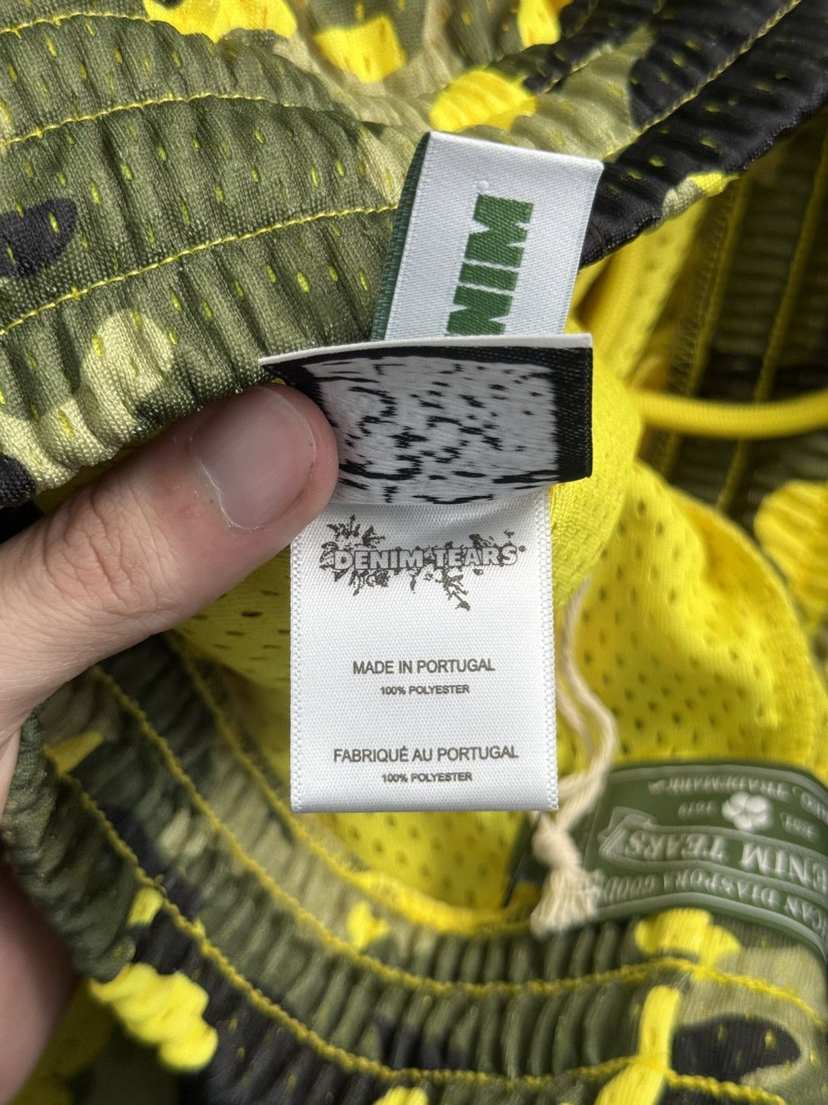 DENIM TEARS Denim Tears Mesh Summer Shorts Yellow Camo Size Medium (NEW) Size US 31 - 10 Thumbnail
