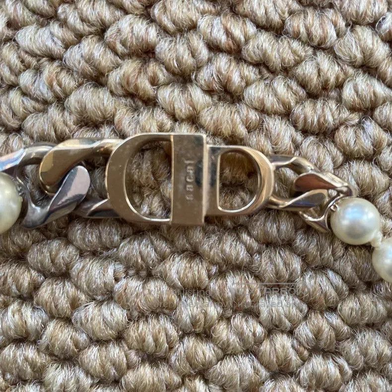 Dior Dior Metal Pearl Logo Necklace Size ONE SIZE - 2 Thumbnail