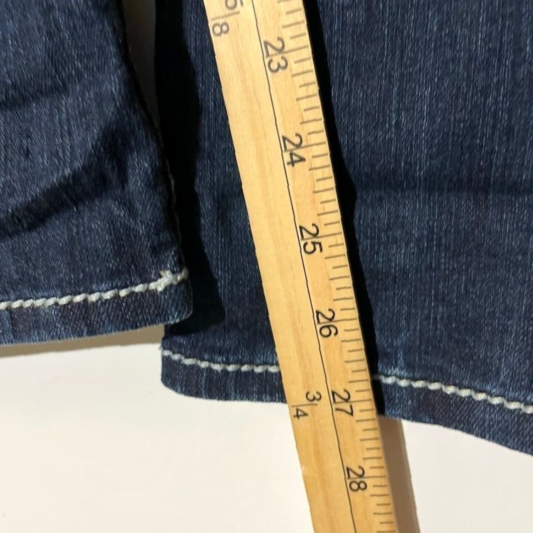 BKE BKE Sabrina Jeans Womens 27 Dark Wash Straight Leg Distressed 5-Pocket Denim M7 Size 27" / US 4 / IT 40 - 5 Thumbnail