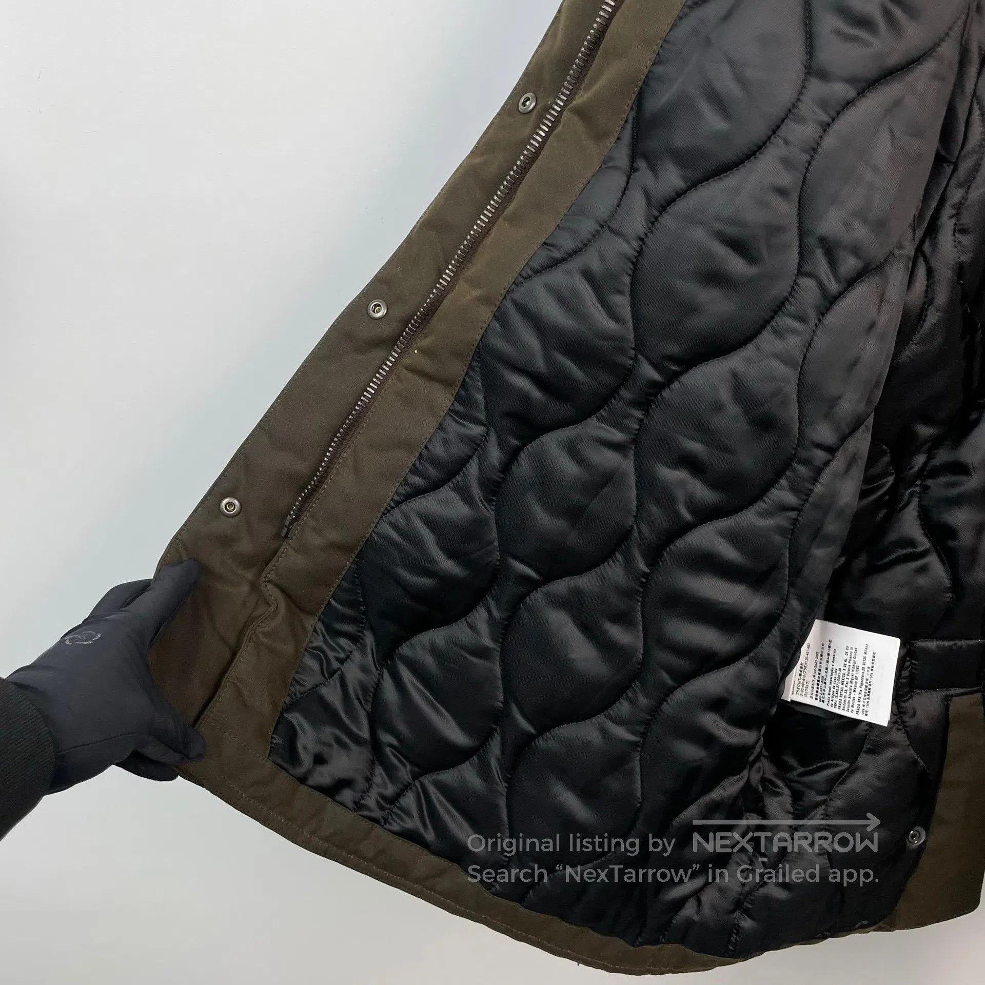 Miu Miu Miu Miu Olive Green Autumn Leather Collar Jacket Coat| Size XS / US 0-2 / IT 36-38 - 3 Thumbnail