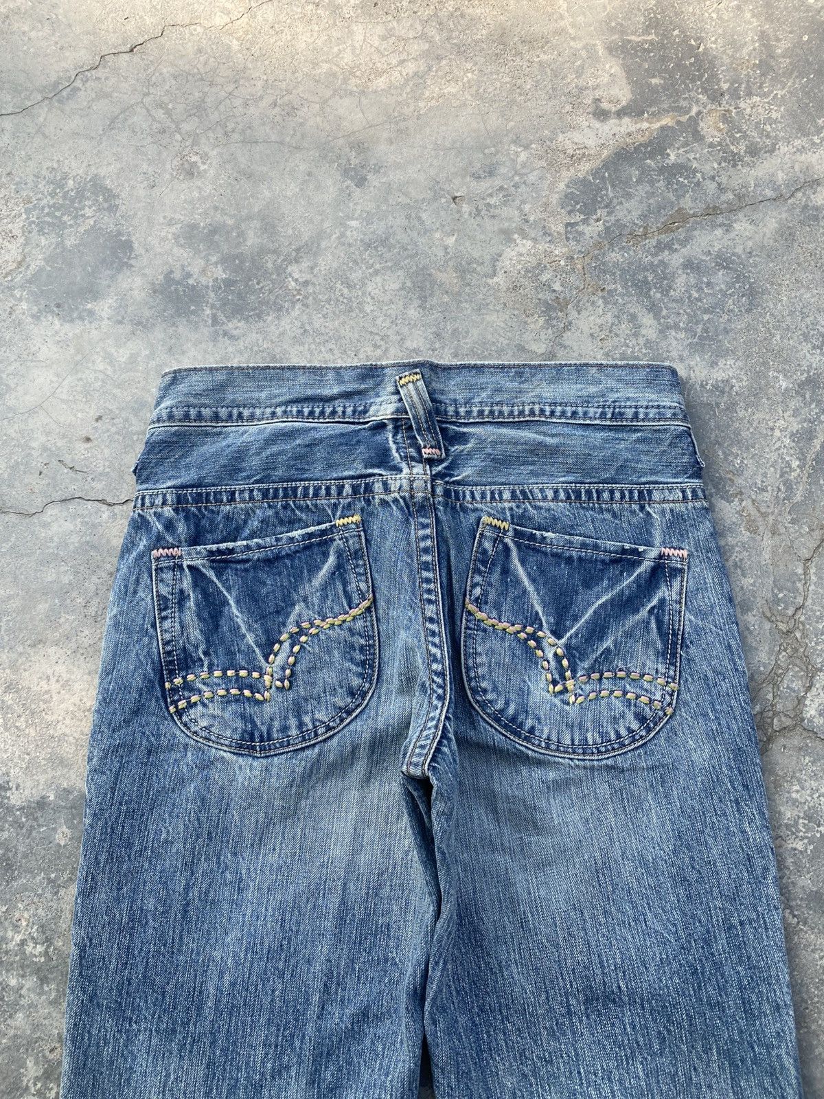 Japanese Brand BRAPPERS Distressed Boyfriend Jeans Size 29" - 5 Thumbnail