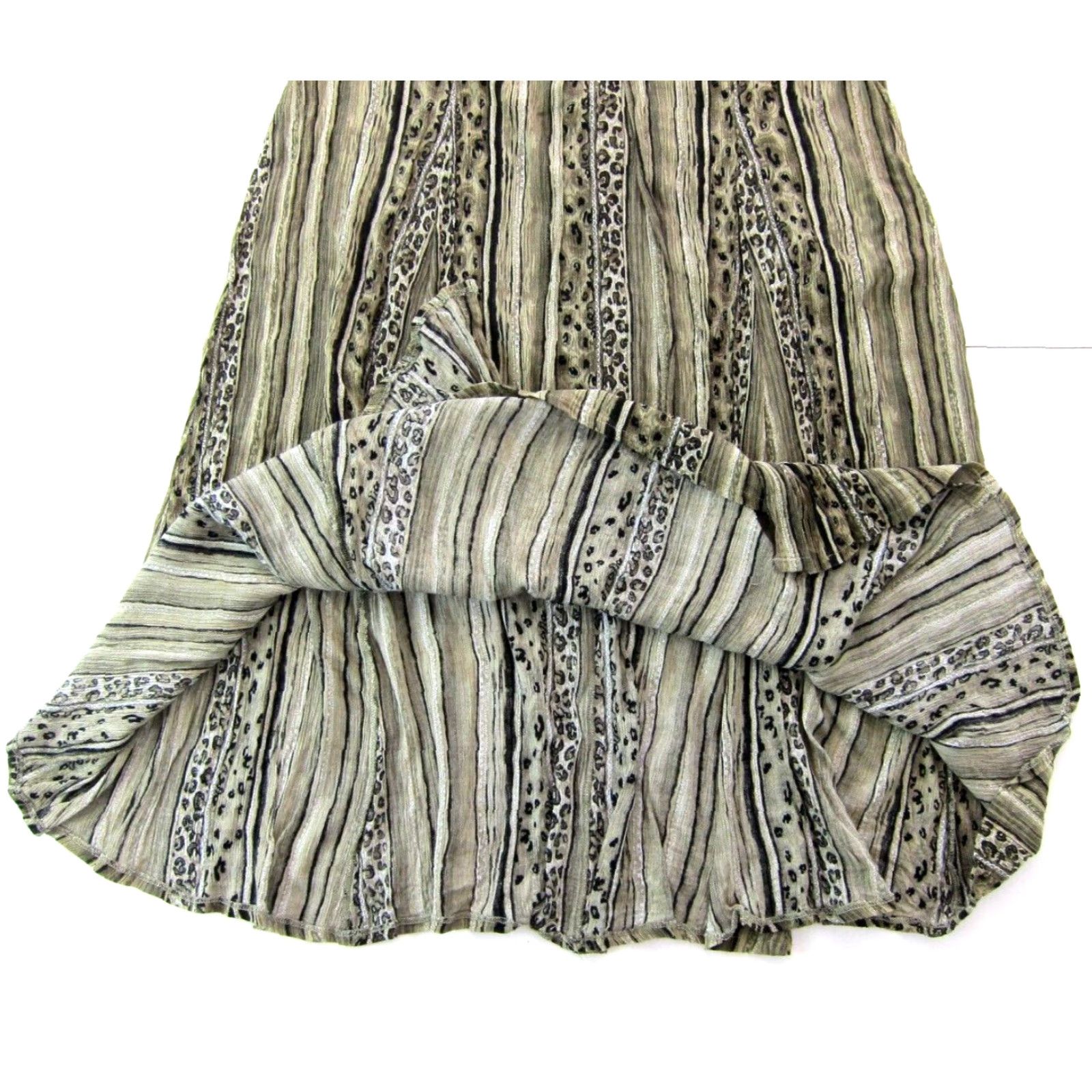 Vintage VINTAGE Fashion Bug Shirt Dress 16 Green Snake Print Short Sleeve Maxi Dress Size 38" / US 16 / IT 52 - 7 Thumbnail