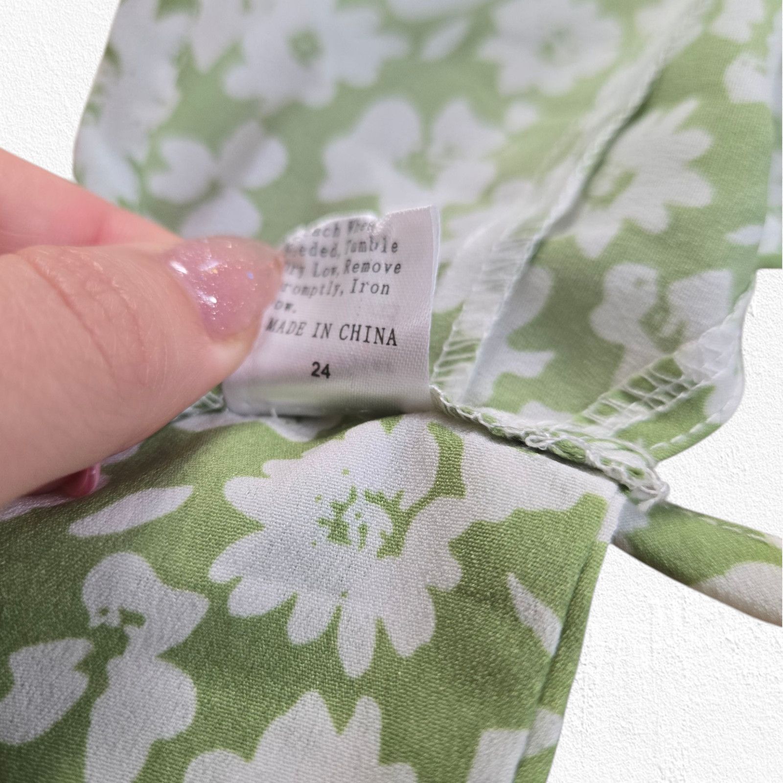 Other Floral Green Handkerchief Hem Tie Back Tank Top Size Large Size L / US 10 / IT 46 - 9 Thumbnail