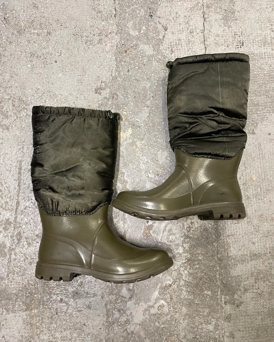 Dolce & Gabbana FW2008 Dolce & Gabbana Olive Puffer Wallies Boots Size US 8 / EU 41 - 1 Thumbnail