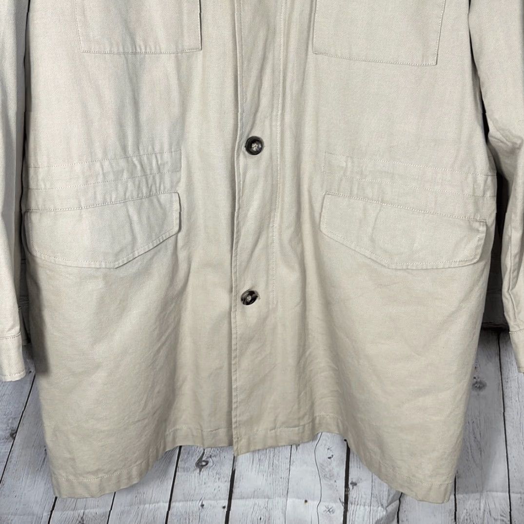Jos. A. Bank VINTAGE Jos A Bank Tan Canvas Chore Coat Jacket XL Hooded Men Jacket Tan Size US XL / EU 56 / 4 - 3 Thumbnail