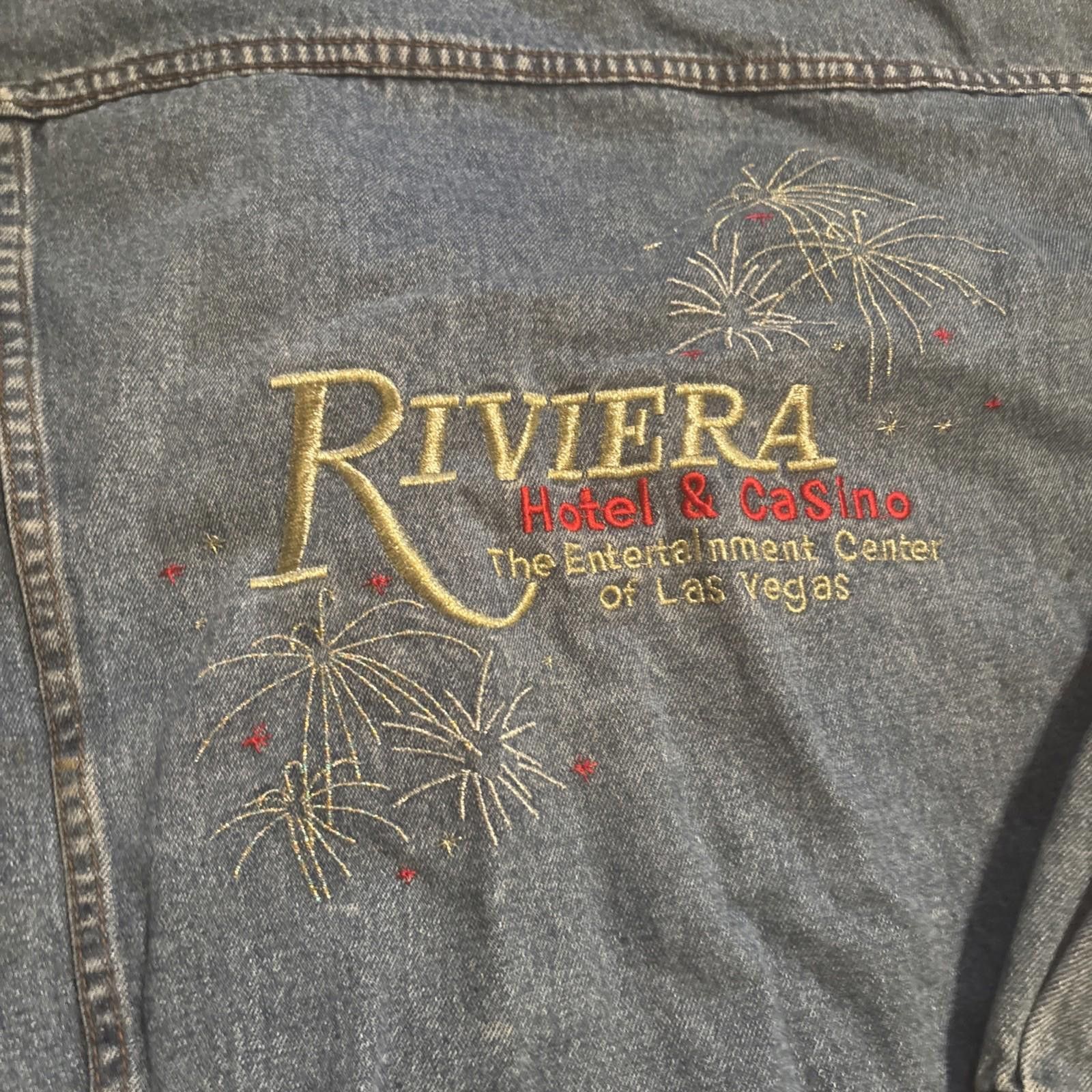 Other Vintage Denim Jean Jacket XL Riviera Blues Casino LAS VEGAS Size US XL / EU 56 / 4 - 7 Thumbnail