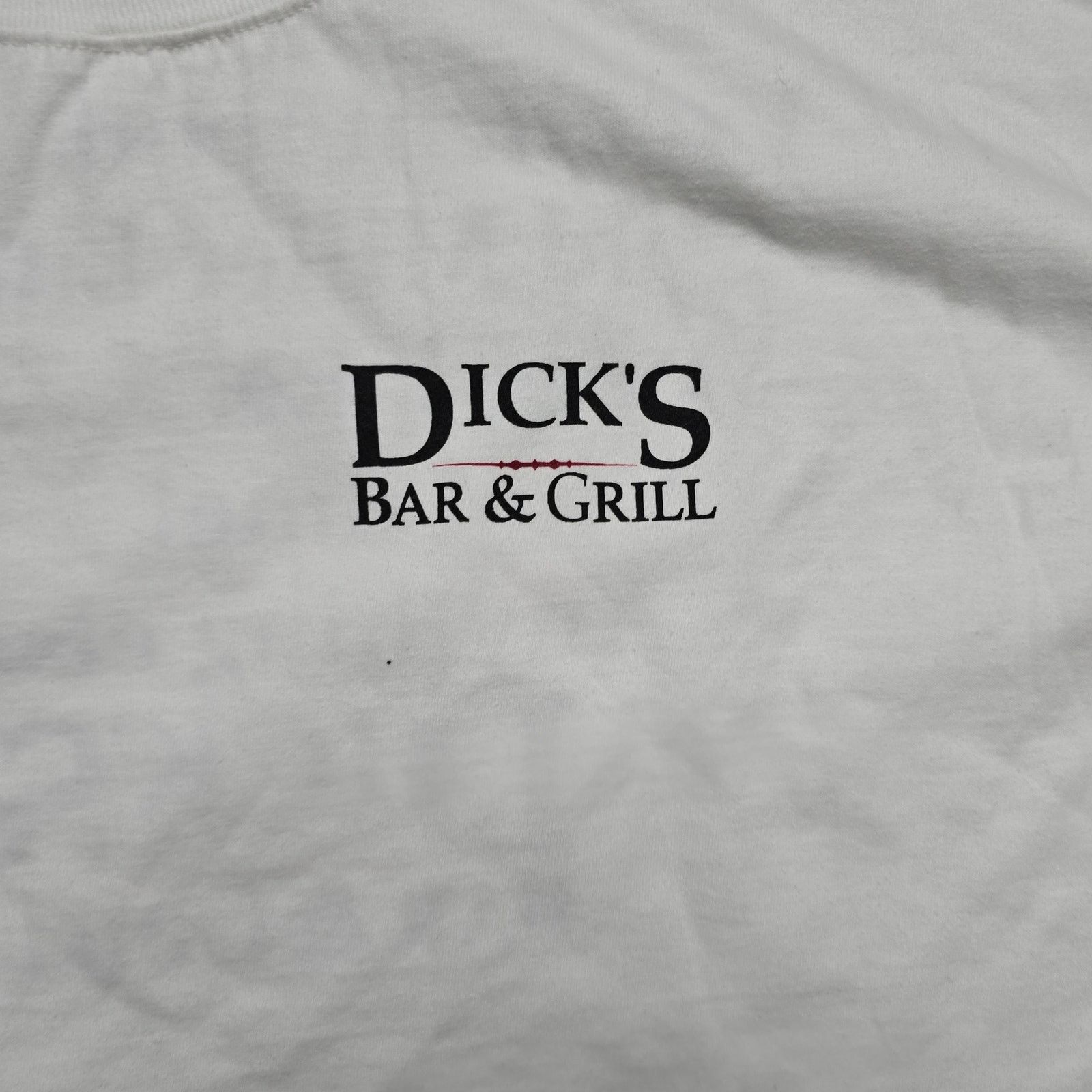 Other Dicks Bar & Grill Shirt White XL Bar Restaurant Tee Size US XL / EU 56 / 4 - 3 Thumbnail