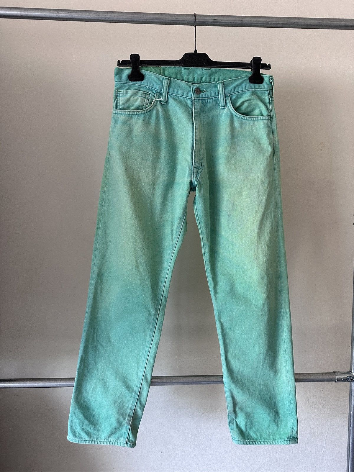 Evisu 2000s Evisu Fairway genes Lime Green Jeans Size US 32 / EU 48 - 2 Thumbnail