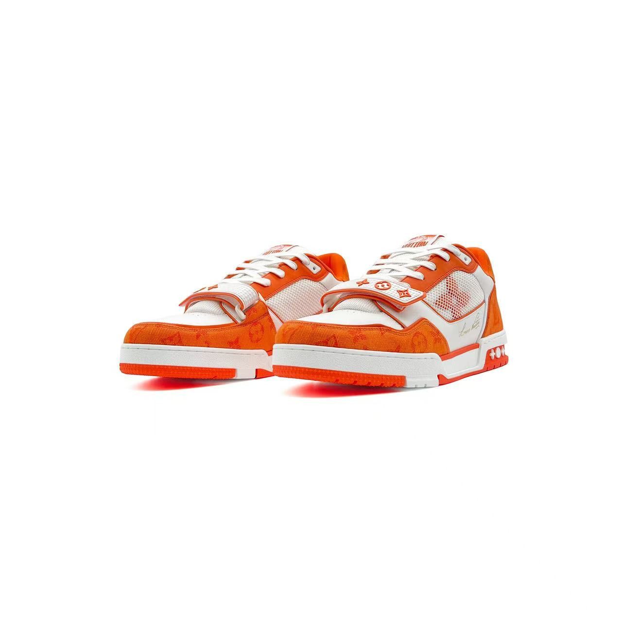 Louis Vuitton Louis Vuitton Orange Monogram Trainer Sneakers Size US 9 / IT 39 - 2 Thumbnail