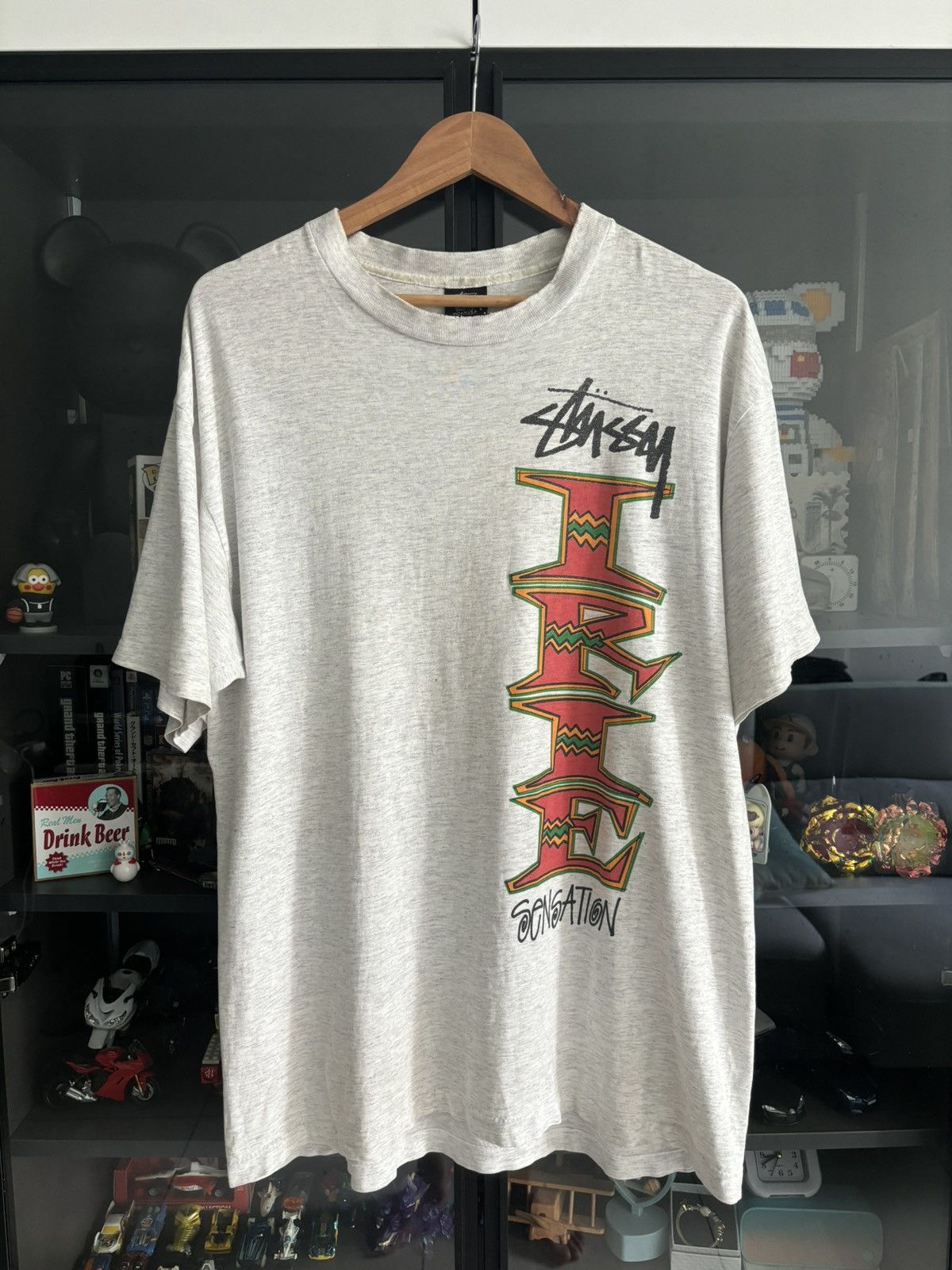 OLD STUSSY IREI SENSATION 白 L 80’ 90’ OLD STUSSY IREI SENSATION 白 L 80' 90' - メルカリ