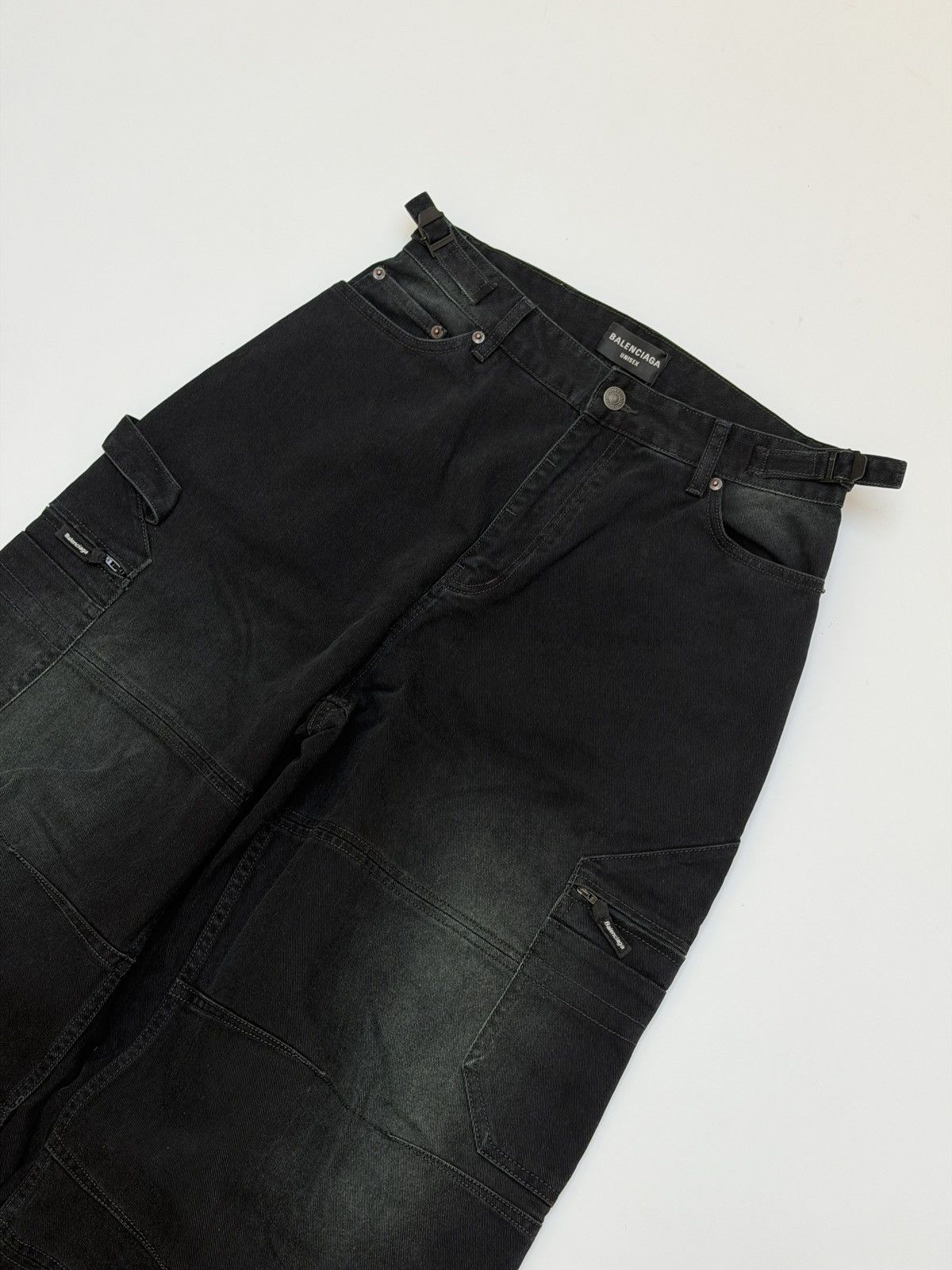Balenciaga Balenciaga Baggy Cargo Carpenter Black Denim Pant Size US 28 / EU 44 - 3 Thumbnail
