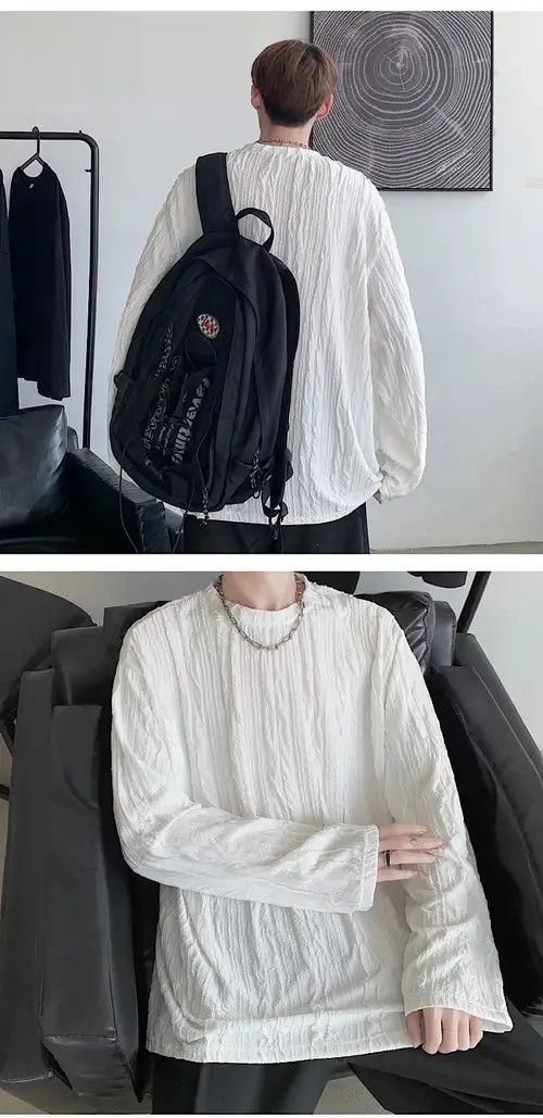 Japanese Brand Korean fashion retro crinkle shirt Size US M / EU 48-50 / 2 - 3 Thumbnail