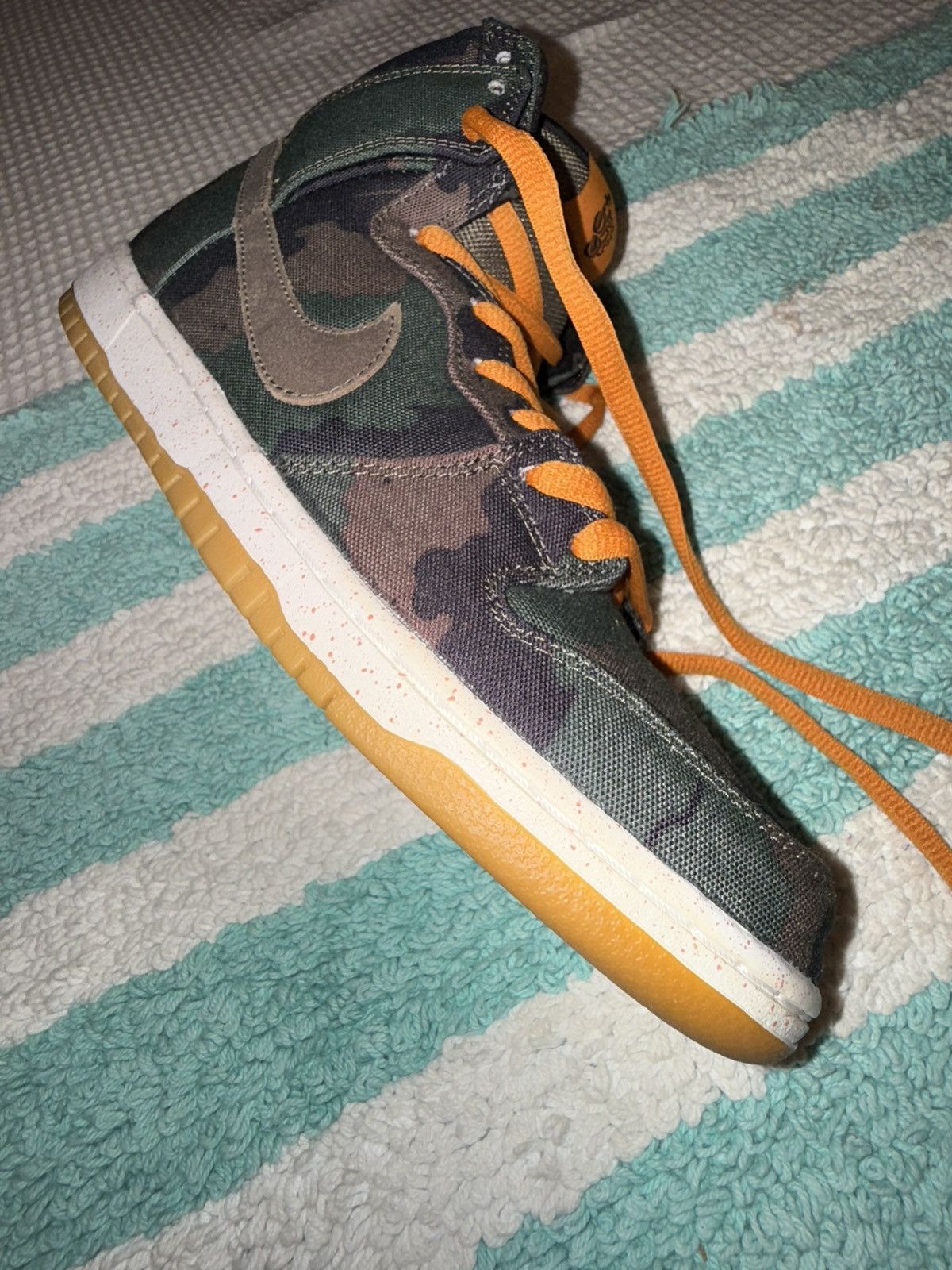 Nike Nike “FiveOneO” SB Dunk Hi Camo 510, VVNDS! Tried-on once! Size US 11.5 / EU 44-45 - 17 Thumbnail