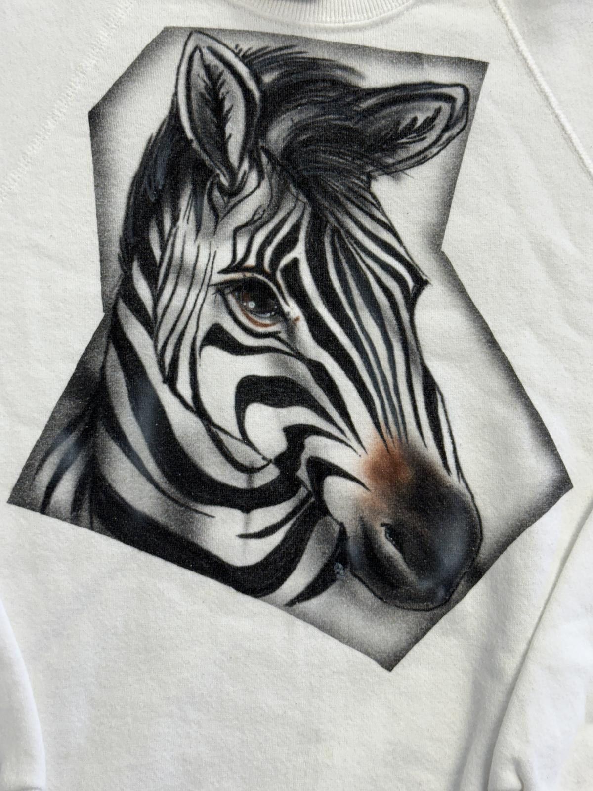 Ruff Ryders Vintage Zebra Sweatshirt Cubic Art Red Nosed Zebra Sexy - L Size US L / EU 52-54 / 3 - 4 Thumbnail