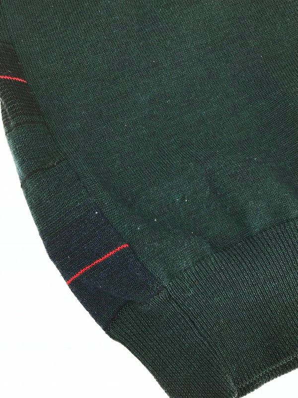 Comme des Garcons Homme Sweater V Neck Check Switch Wool Green Size US M / EU 48-50 / 2 - 10 Thumbnail