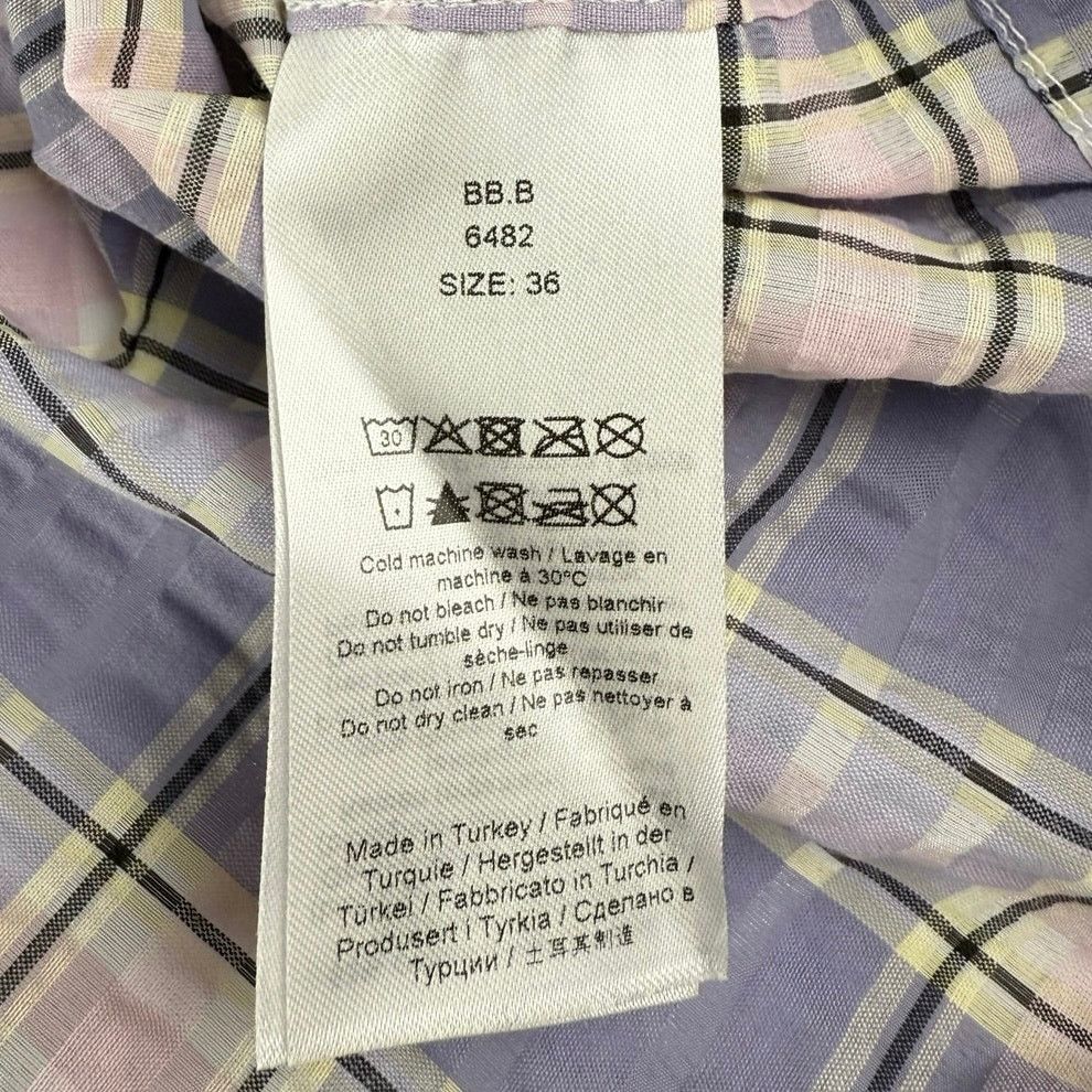 Ganni Ganni Checked Cotton-Blend Seersucker Top - Size US 6 Size M / US 6-8 / IT 42-44 - 7 Thumbnail