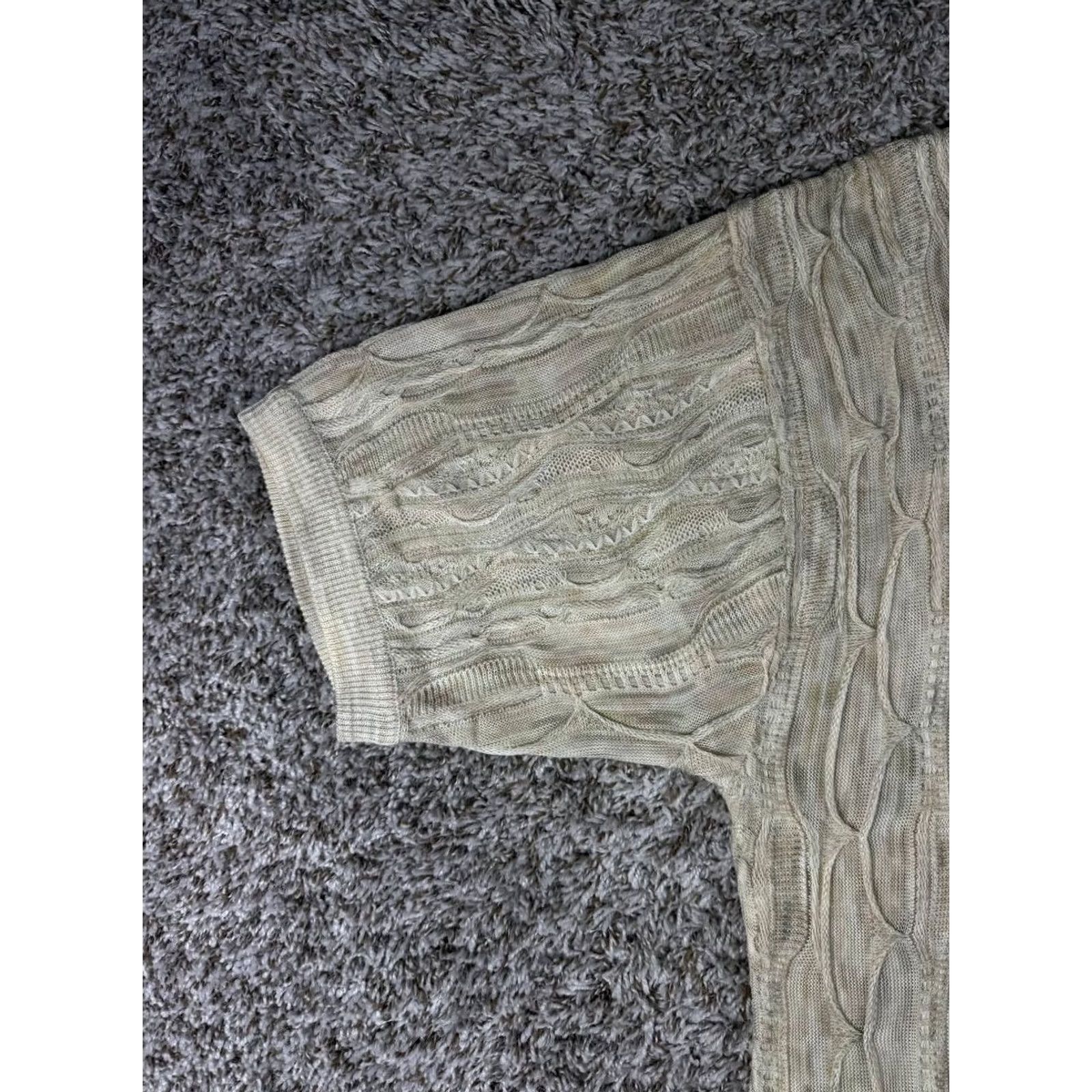 Coogi VINTAGE Raw Blue Sweater Crew Neck Long Sleeve XL Men’s Ivory 3D Knit Textured Coogi Style Pullover Winter Fall Size US XL / EU 56 / 4 - 4 Thumbnail