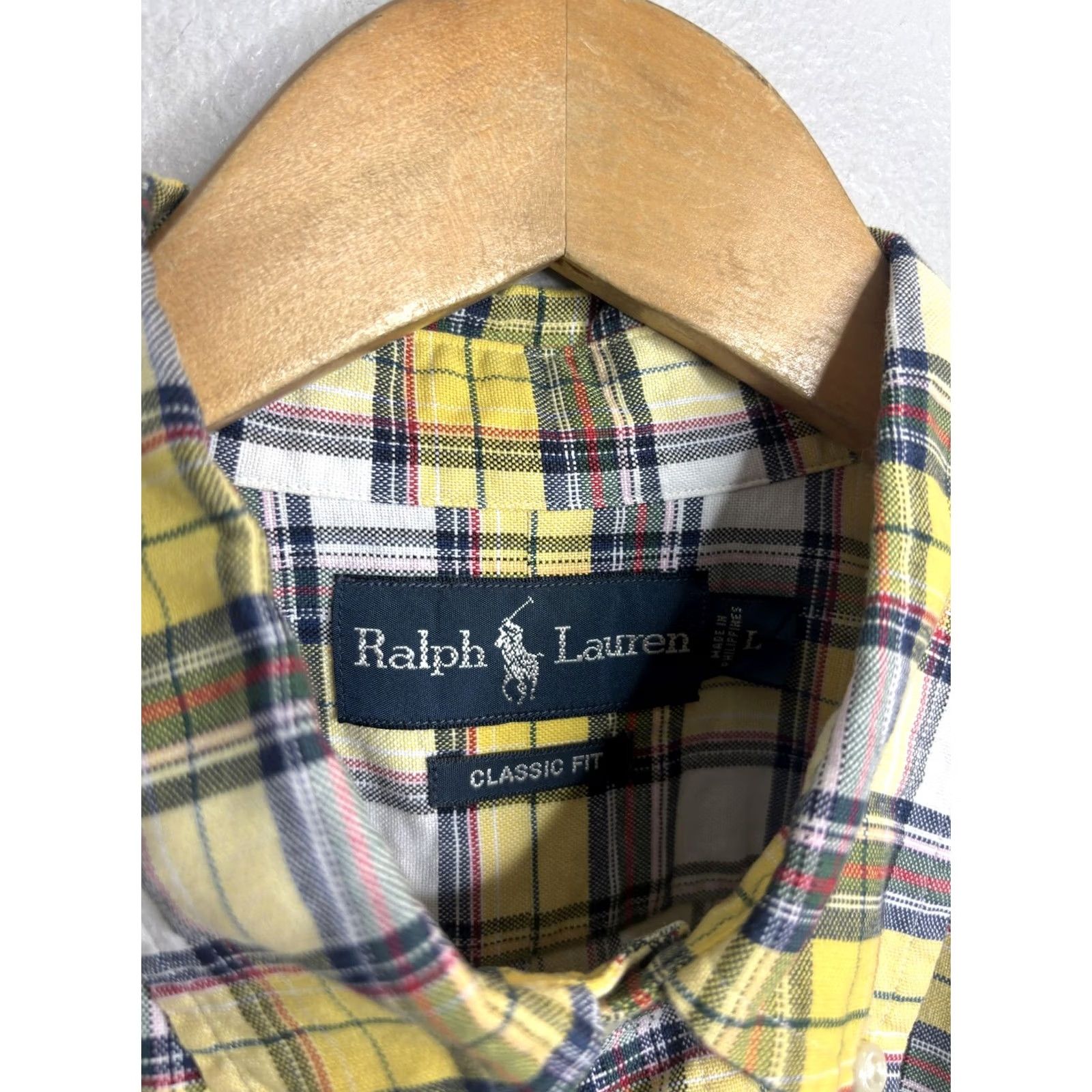 Ralph Lauren Ralph Lauren Shirt Mens Large Yellow Plaid Classic Fit Long Sleeve Size US L / EU 52-54 / 3 - 5 Thumbnail