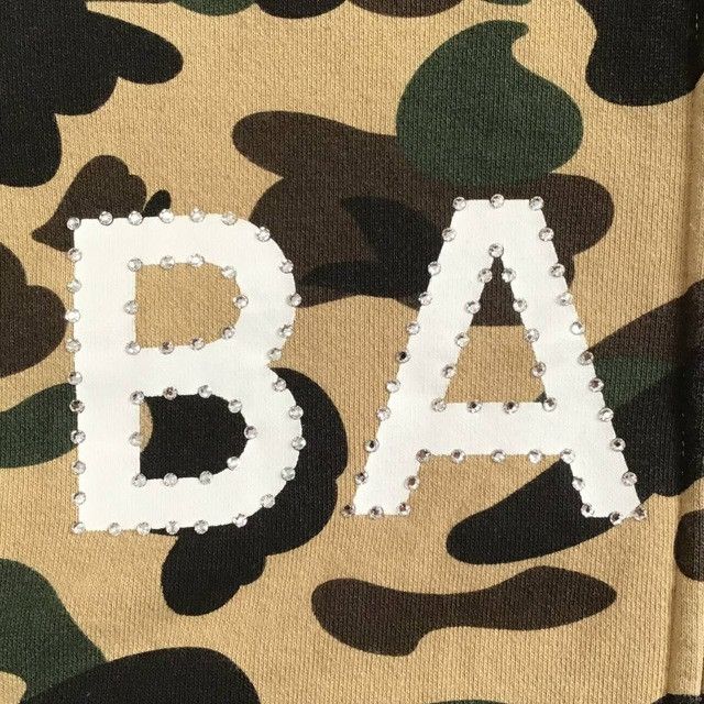 Bape × Swarovski BAPE Swarovski Crystal Stone full zip hoodie a bathing ape Size US M / EU 48-50 / 2 - 4 Thumbnail
