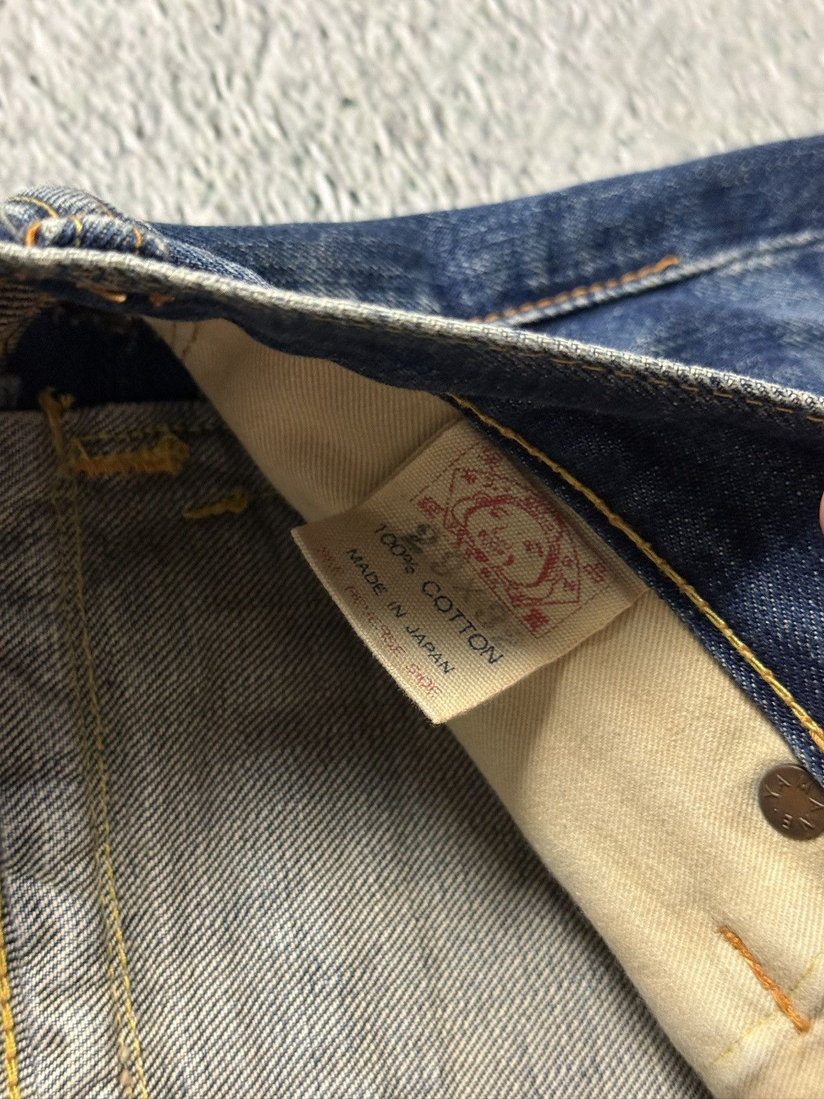 Evisu Evisu Donna jeans bootcut zip pockets white vintage Size 29" - 10 Thumbnail