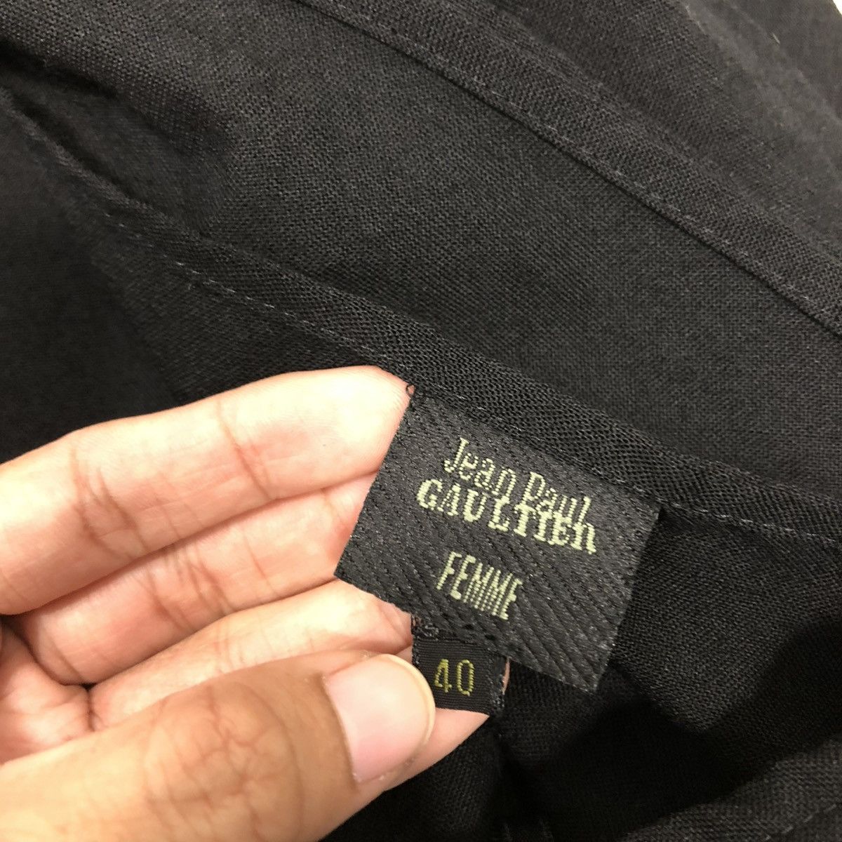 Jean Paul Gaultier 🔥ICONIC BLACK LONG SKIRT BONDAGE DESIGN RUNWAY DOUBLE LAYER Size 30" / US 8 / IT 44 - 14 Thumbnail