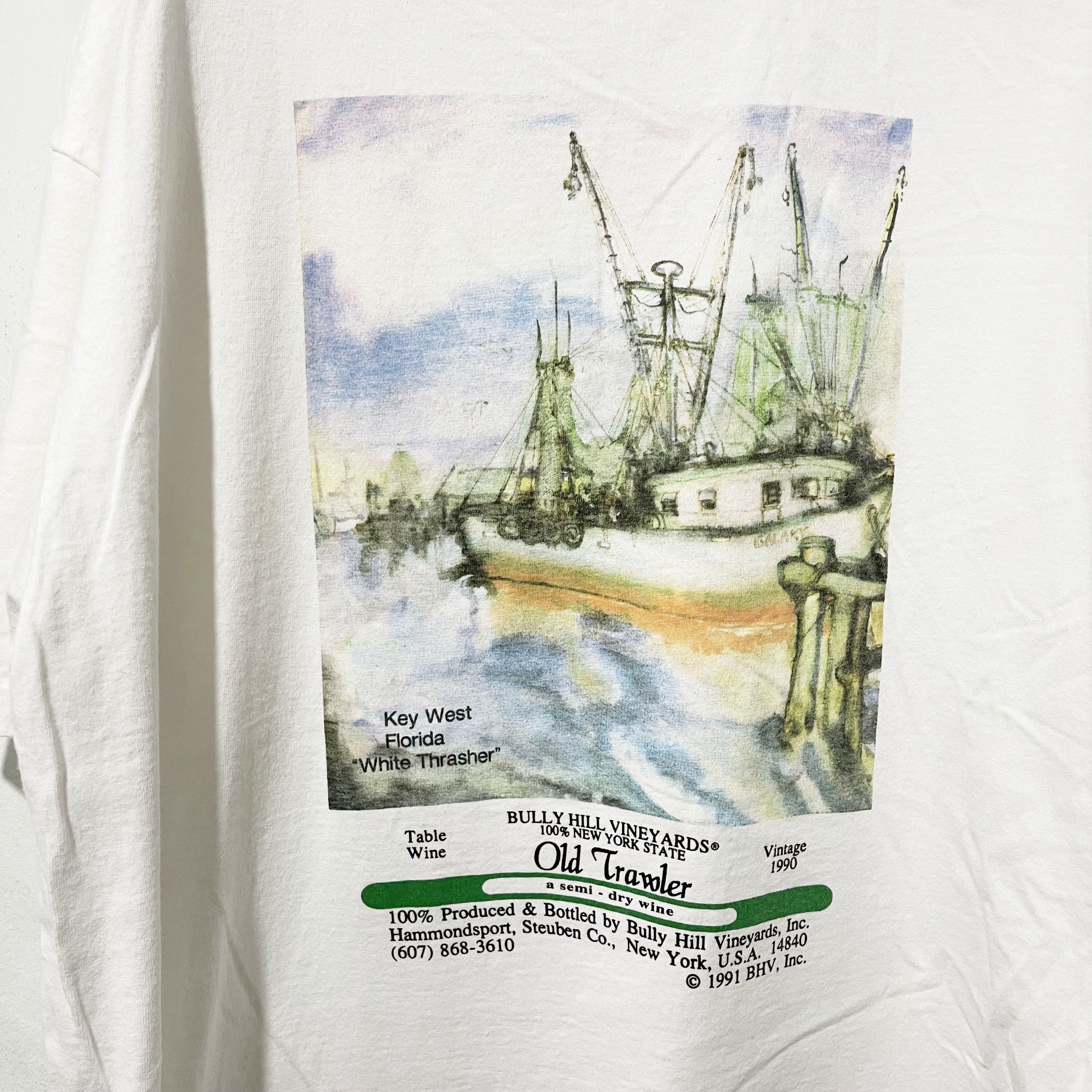 Vintage Vintage 1991 Bully Hill Vineyards “Old Traveler” T-Shirt Size US XL / EU 56 / 4 - 2 Thumbnail