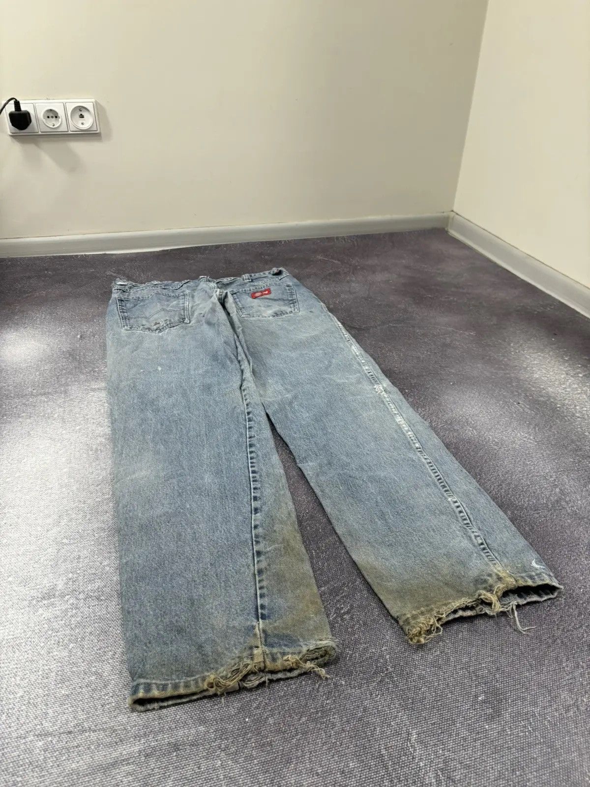 Dickies × Vintage Vintage 90s Dickies Flame Resistant USA Denim Baggy Jeans Size US 36 / EU 52 - 3 Thumbnail