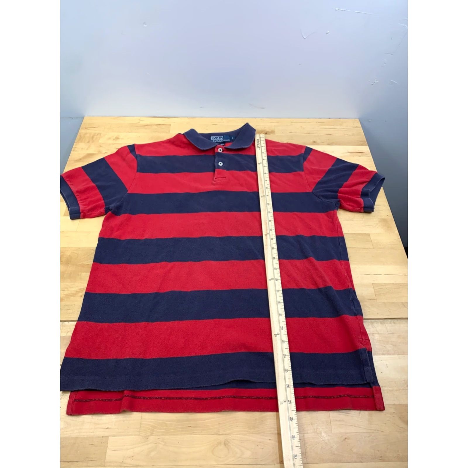 Polo Ralph Lauren Polo Ralph Lauren Polo Shirt Mens L Striped Short Sleeve Casual Multicolor Logo Classic Golf Spring Summer 100% Cotton Knit Regular Waist? Size US L / EU 52-54 / 3 - 3 Thumbnail