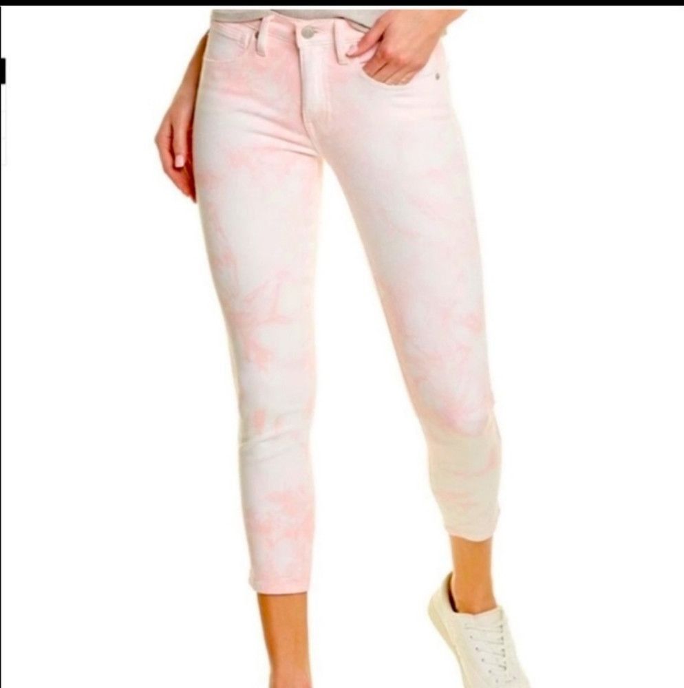 Lucky Brand Lucky brand pink tie dye ava mid rise crop jeans size 2/26 Size 26" / US 2 / IT 38 - 1 Thumbnail