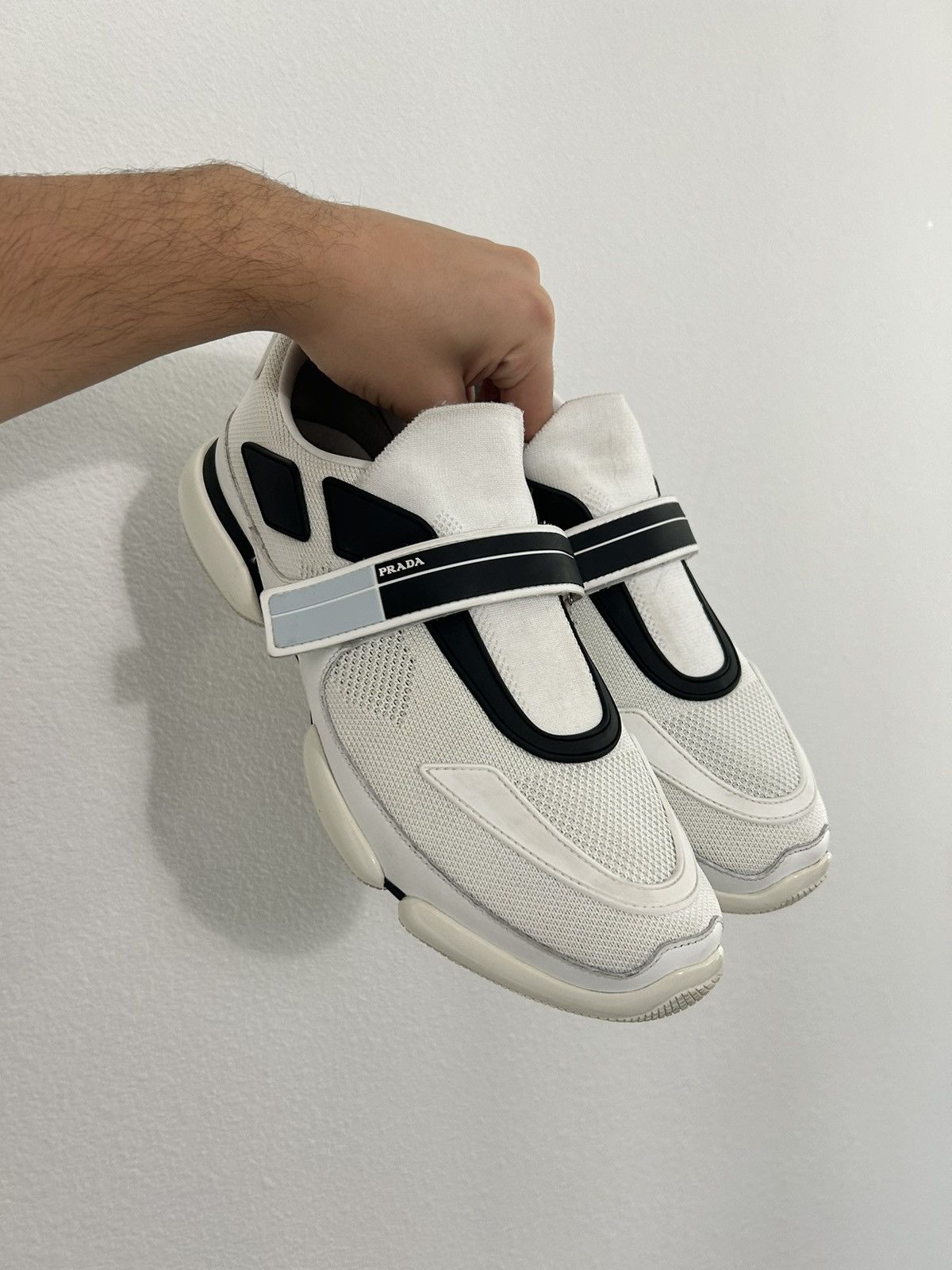 image of Prada Cloudbust Futuristic Sneaker in White, Men's (Size 10)