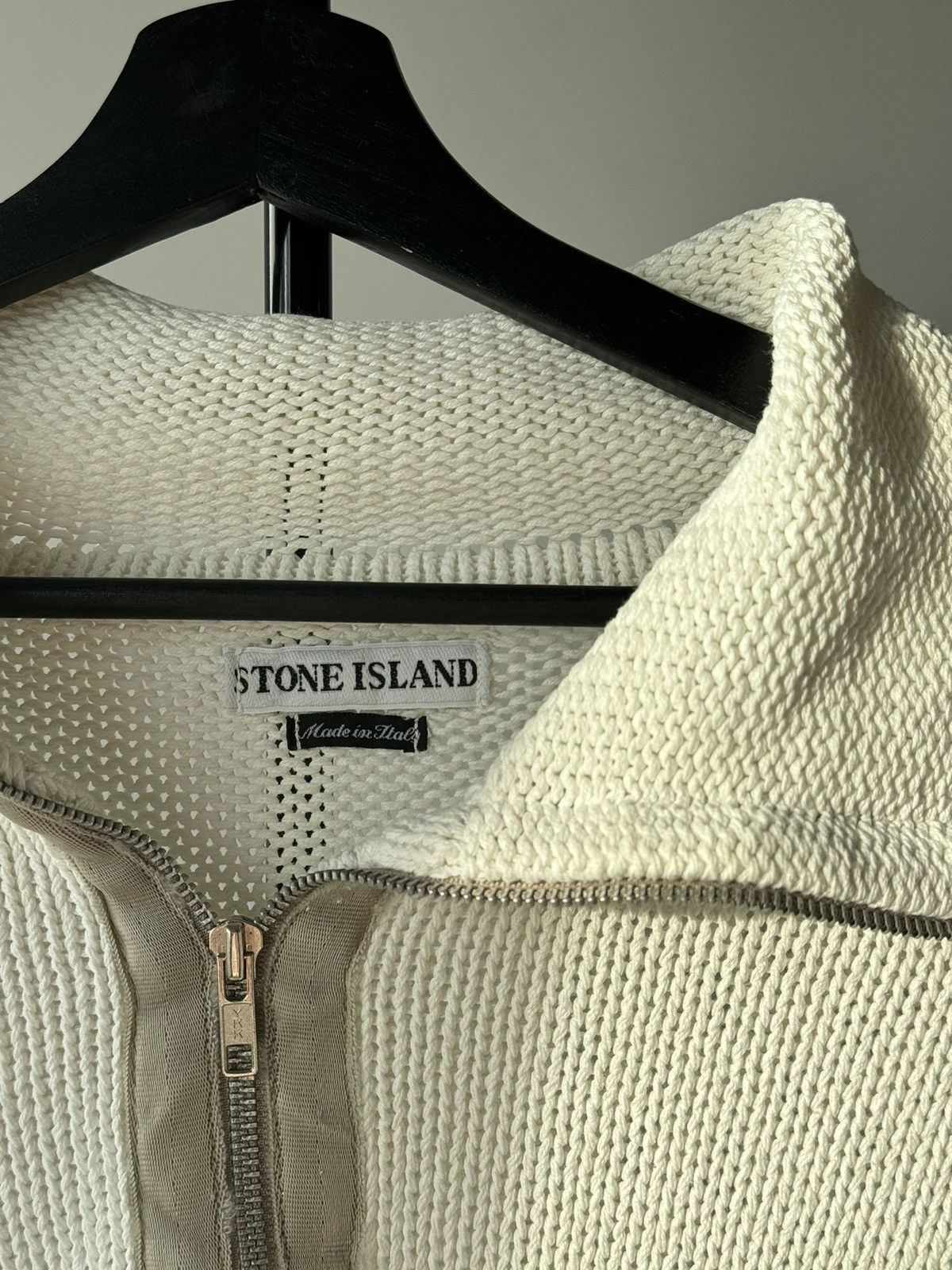 Massimo Osti Very Rare Vintage Stone Island 1/4 Knit Sweater Old Money Size US XL / EU 56 / 4 - 11 Thumbnail