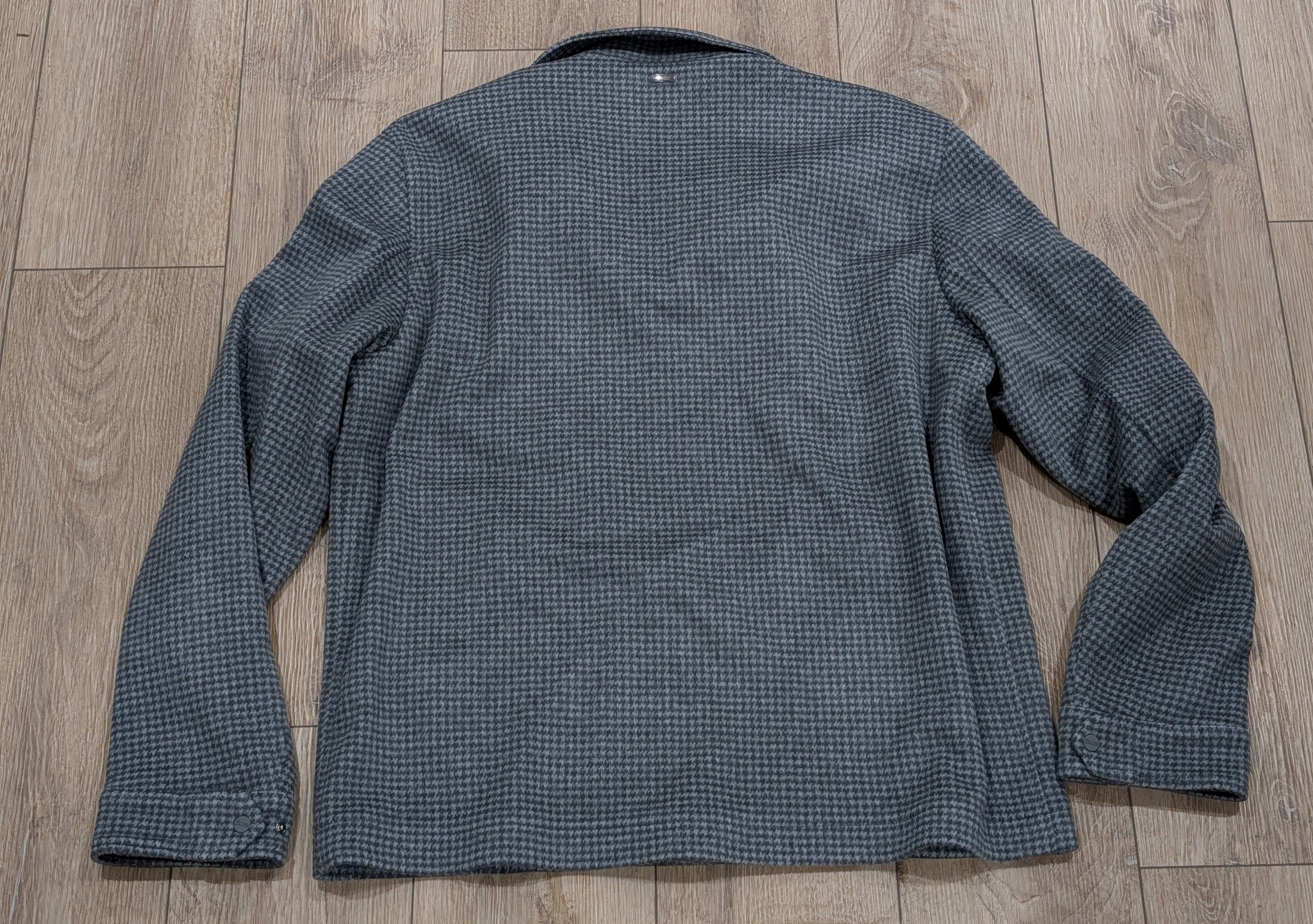 Herno HERNO Houndstooth Cashmere Shirt Jacket Pearl Gray 56 US 46 Size US XL / EU 56 / 4 - 6 Thumbnail