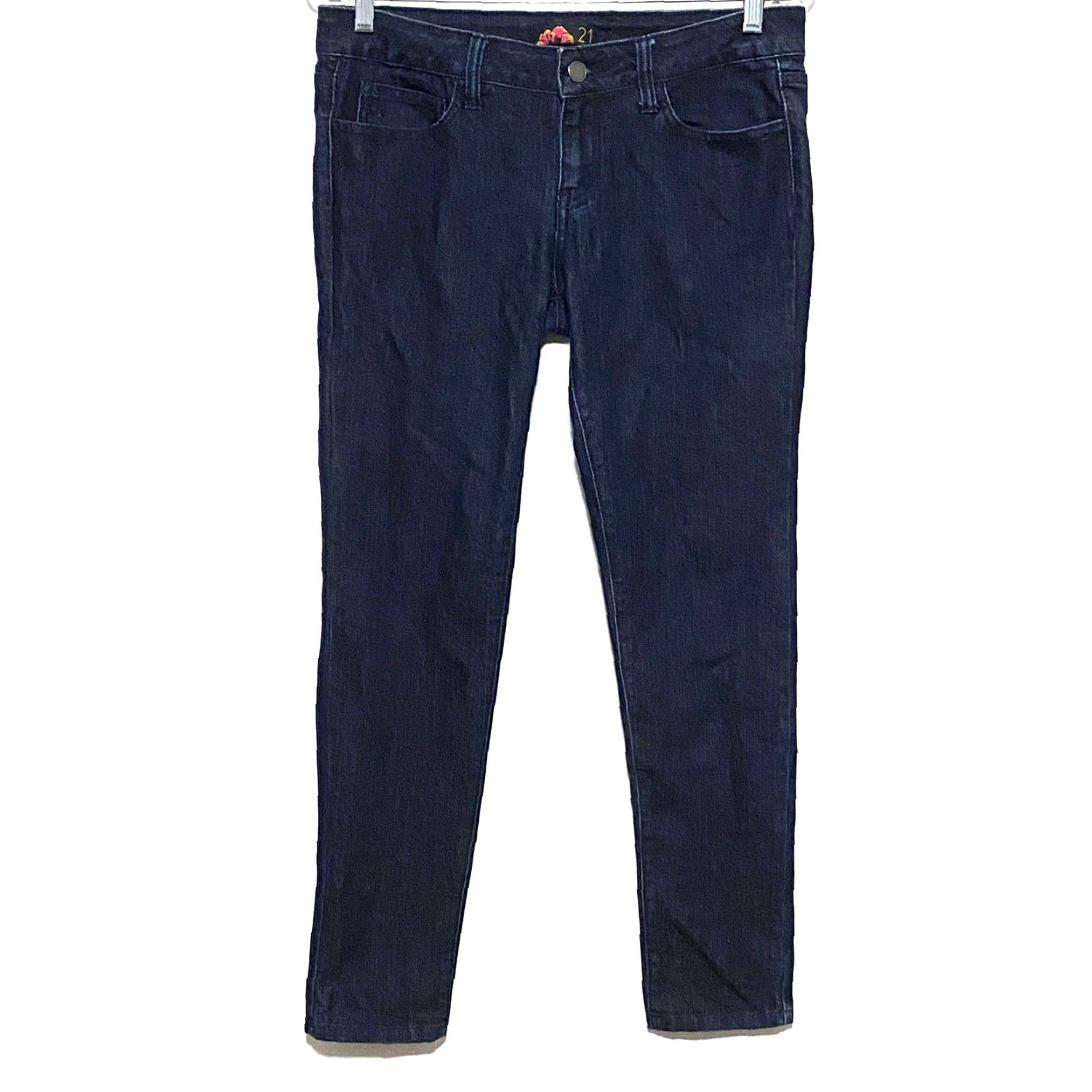 Forever 21 FOREVER 21 Dark Wash Straight Leg Jeans Women 28 Regular Denim Stretch Casual Classic Relaxed Everyday 5-Pocket Womens Size 28" / US 6 / IT 42 - 2 Thumbnail