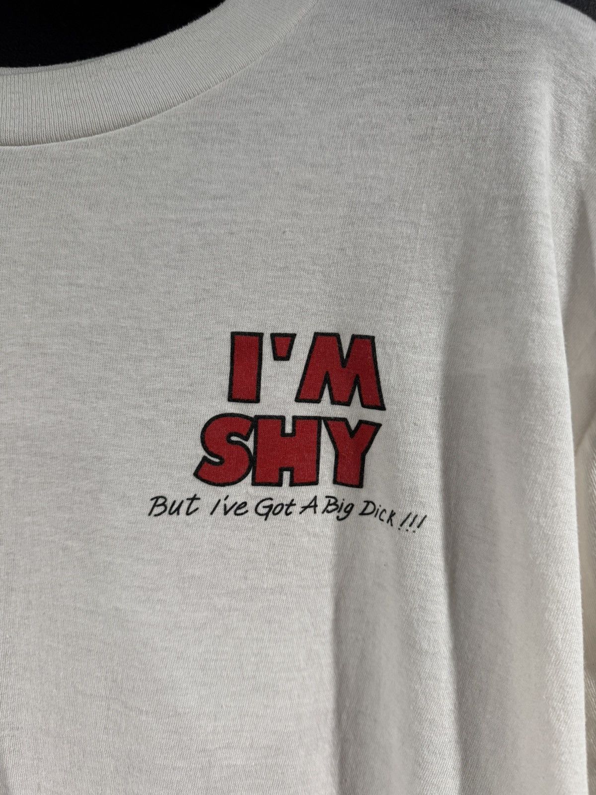 Vintage 2000s Y2K Vintage I’m Shy Big D✶✶✶ Humor Graphic Tee L Size US L / EU 52-54 / 3 - 2 Thumbnail
