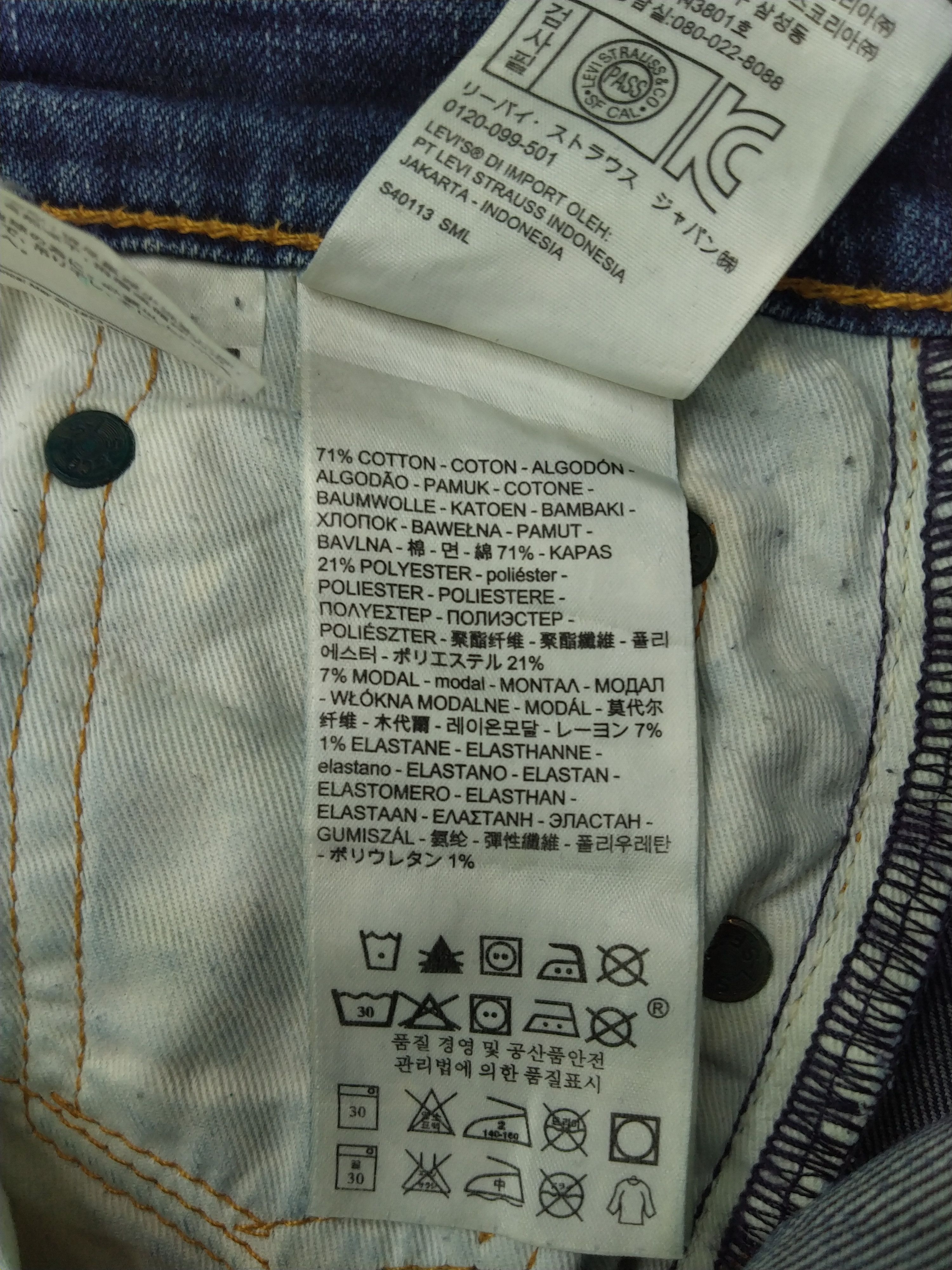 Levi's Distressed Levi's 511 Whisker Denim 32x31 -JN836 Size US 32 / EU 48 - 9 Thumbnail