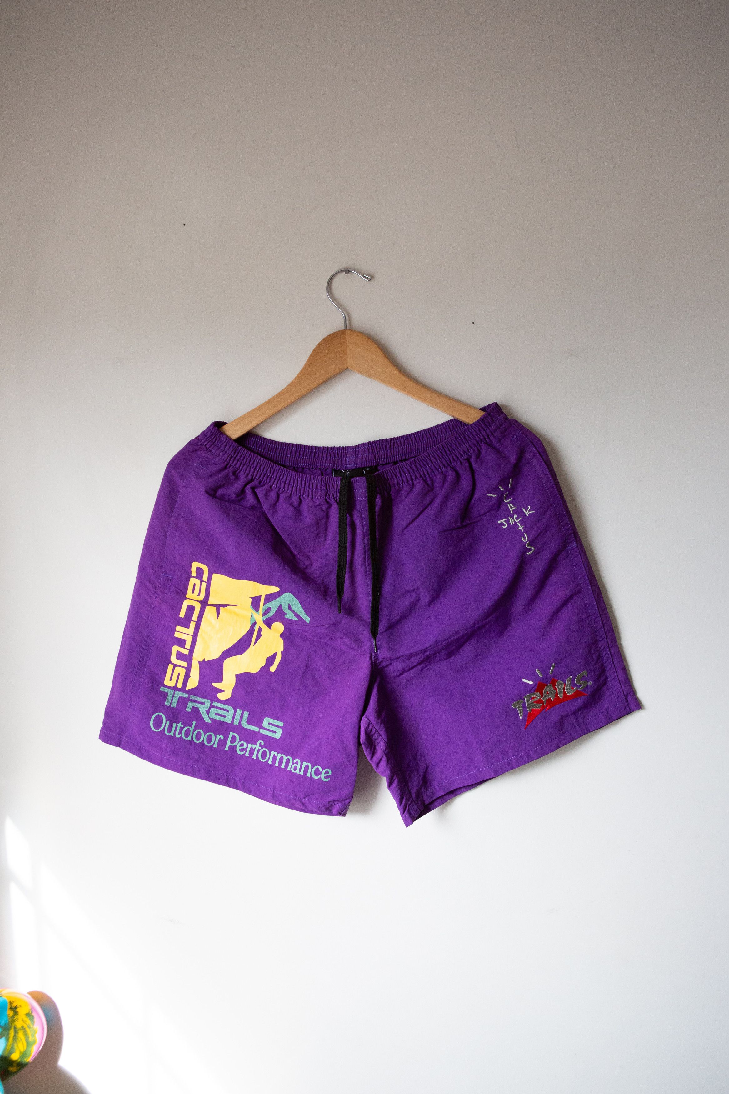 image of Hype x Travis Scott Cactus Jack Trails Shorts Small 30 in Purple, Men's