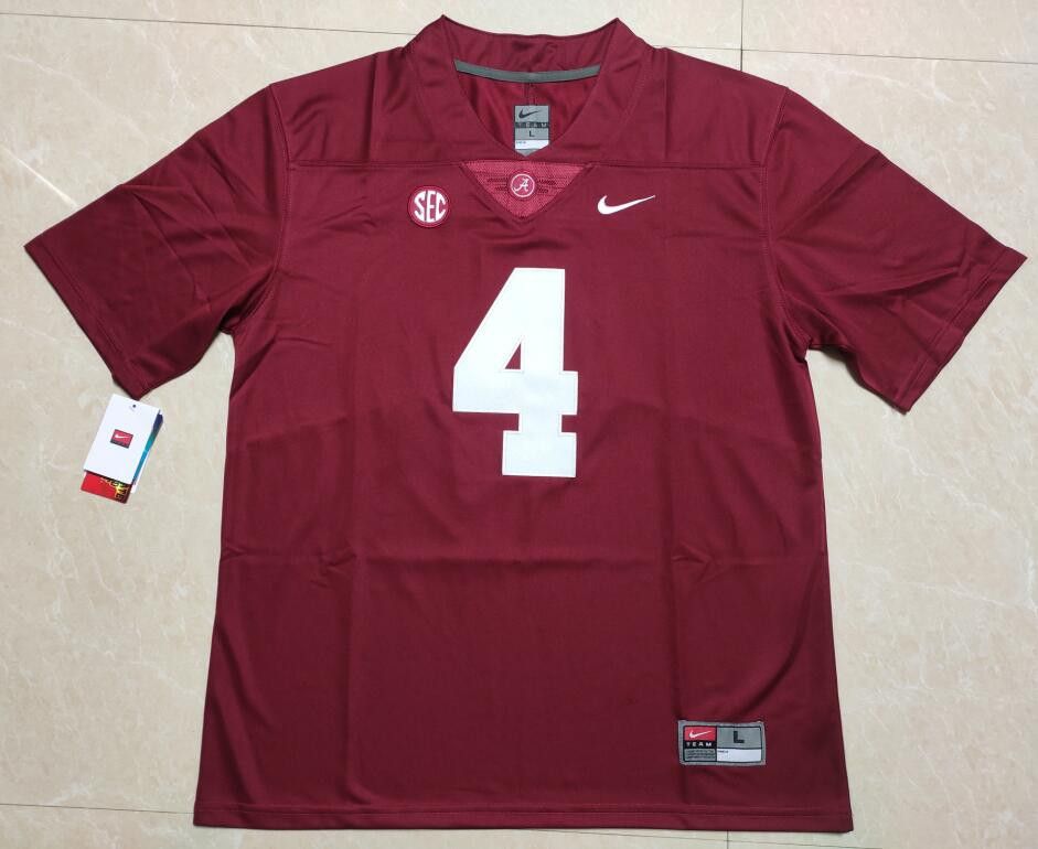 Other Men's Alabama Crimson Tide #4 Jalen Milroe Red Jerseys Size US M / EU 48-50 / 2 - 3 Thumbnail