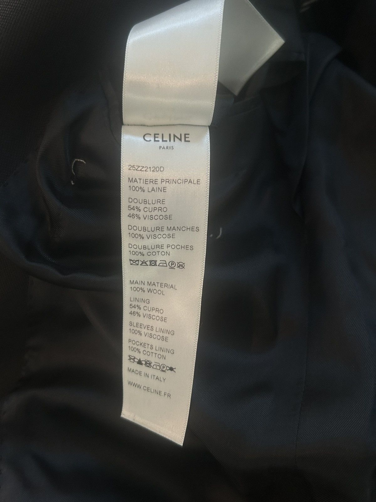 Celine HEDI SLIMANE SS2019 Crepe double button Blazer Size 50R - 7 Thumbnail