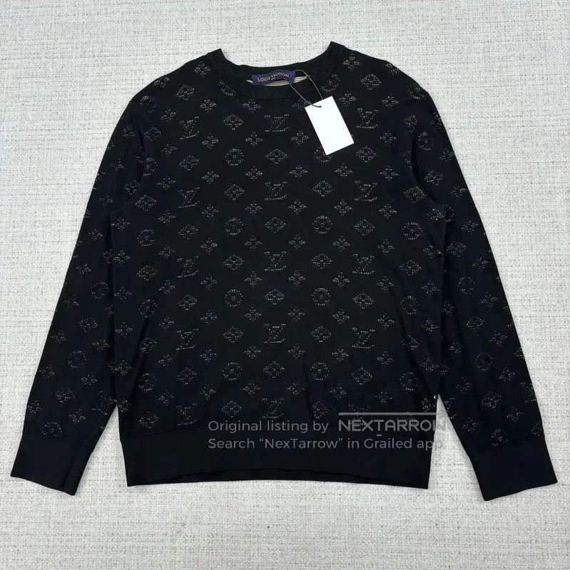 Louis Vuitton Louis Vuitton Black Wool Knit Sweater for Men . Size US L / EU 52-54 / 3 - 1 Thumbnail